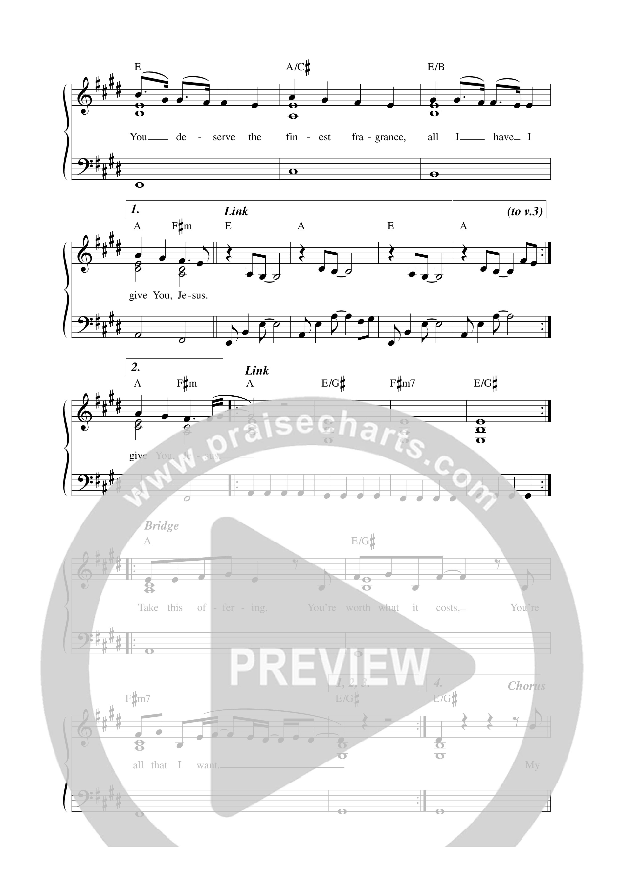 Alabaster Lead Sheet Melody (Vineyard Worship)