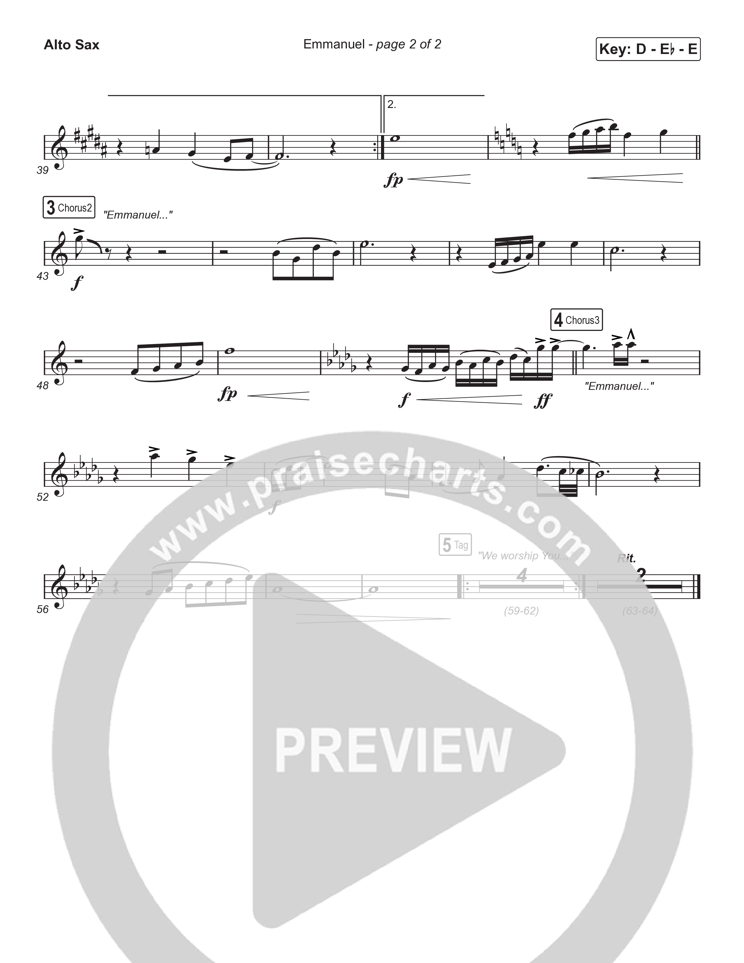 Emmanuel (Choral Anthem SATB) Sax Pack (Norman Hutchins / Arr. Luke Gambill)