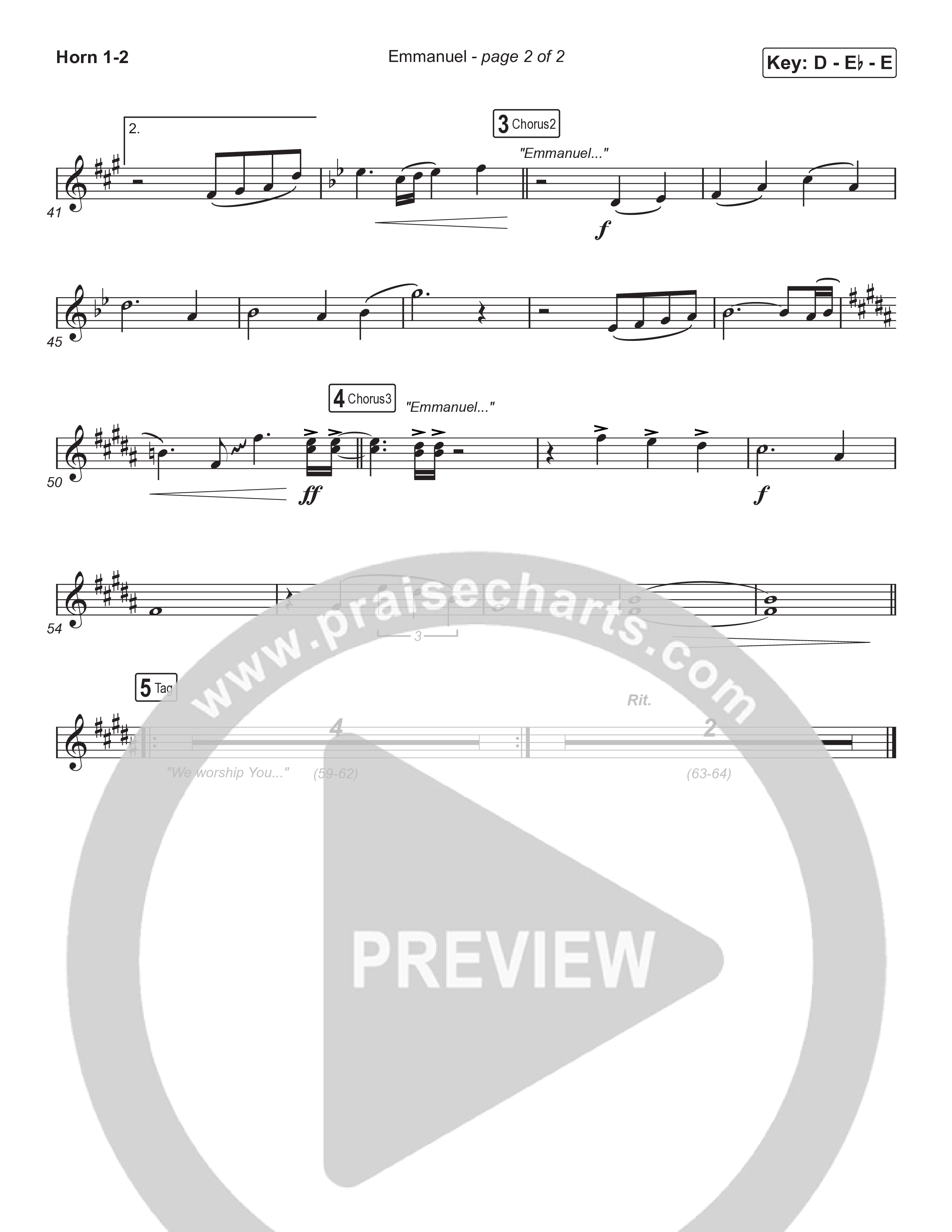 Emmanuel (Choral Anthem SATB) Brass Pack (Norman Hutchins / Arr. Luke Gambill)