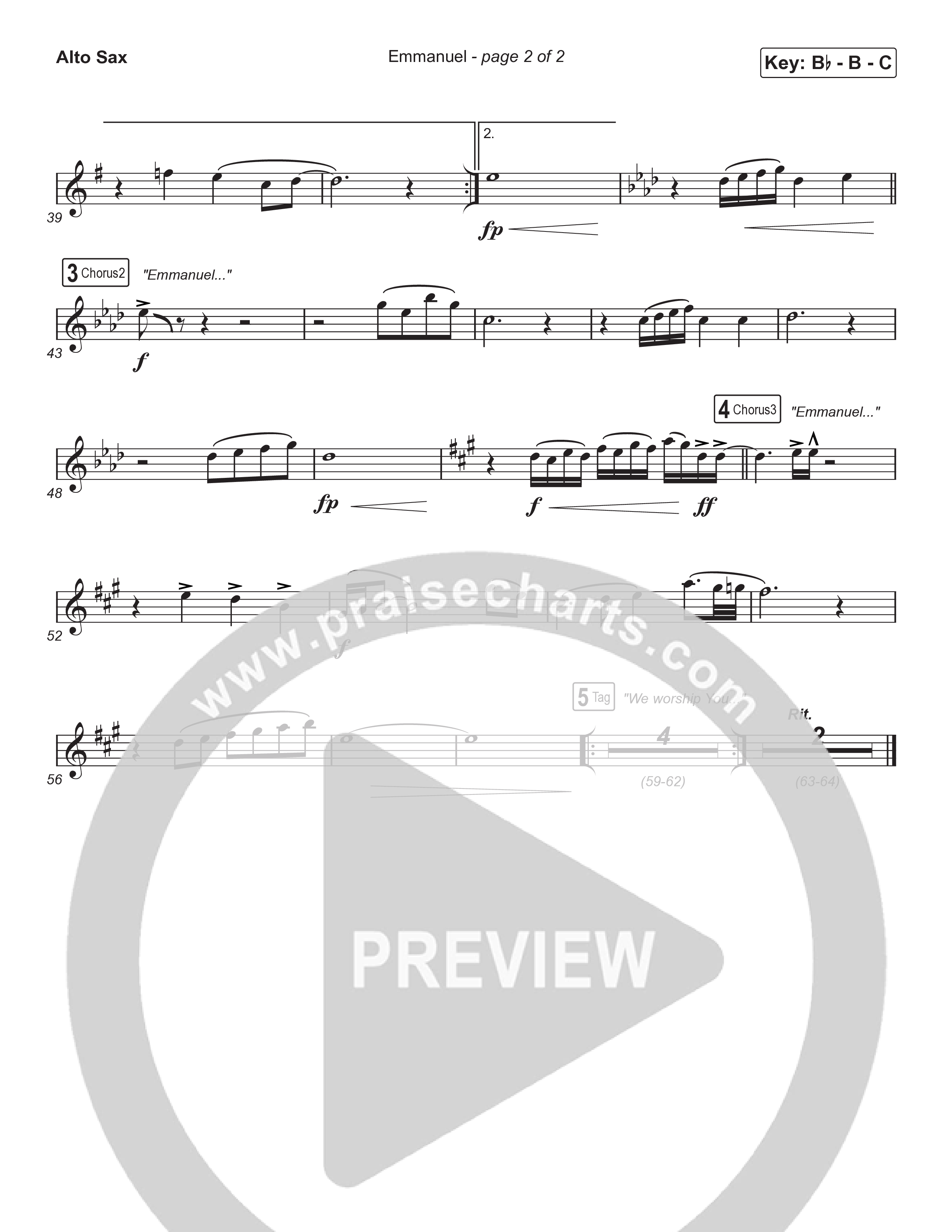 Emmanuel (Worship Choir/SAB) Sax Pack (Norman Hutchins / Arr. Luke Gambill)