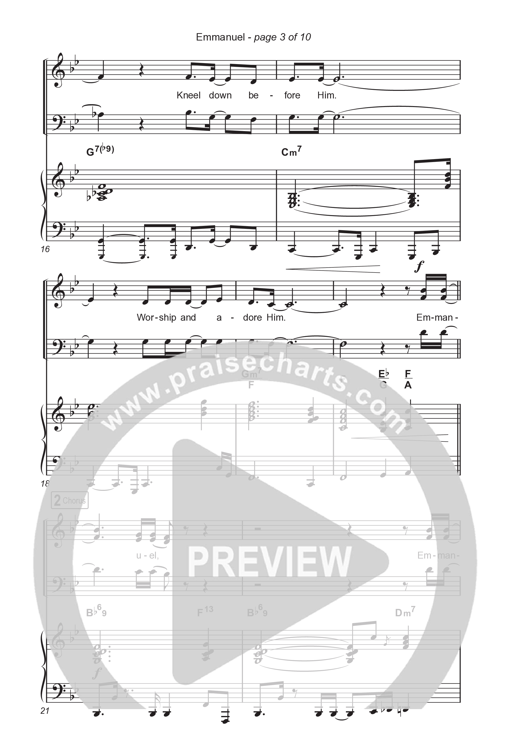 Emmanuel (Worship Choir/SAB) Octavo (SAB & Pno) (Norman Hutchins / Arr. Luke Gambill)