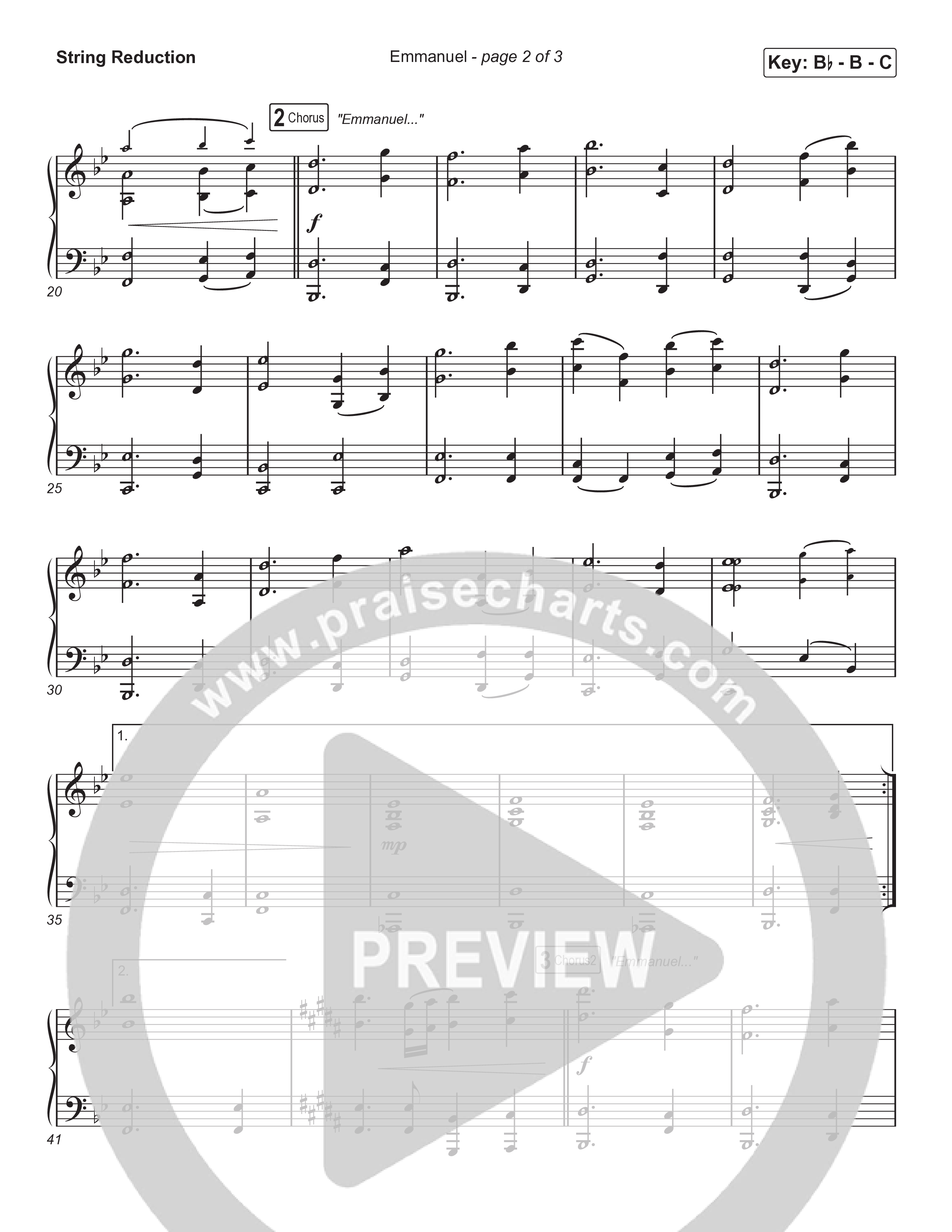Emmanuel (Worship Choir/SAB) String Reduction (Norman Hutchins / Arr. Luke Gambill)