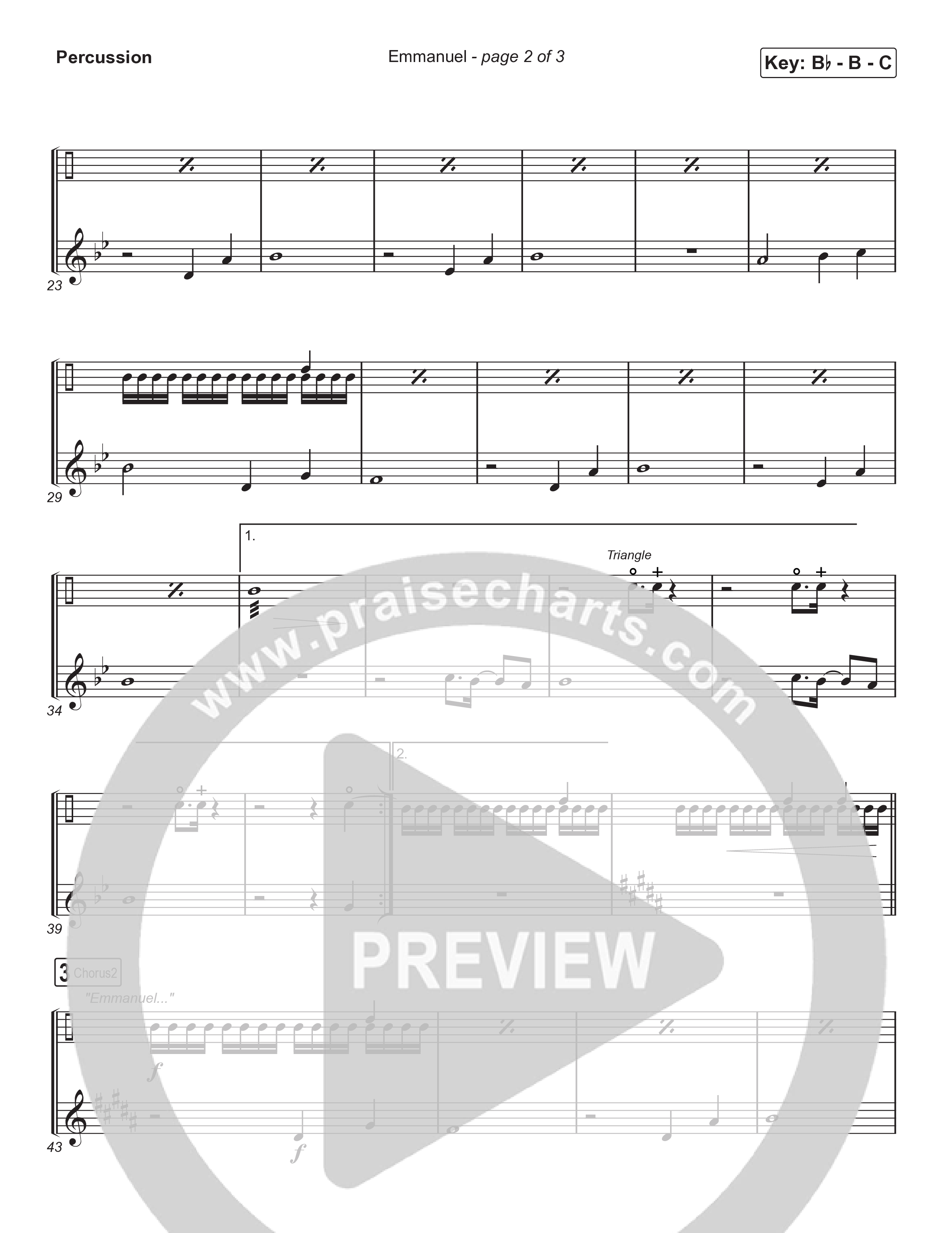 Emmanuel (Unison/2-Part) Percussion (Norman Hutchins / Arr. Luke Gambill)