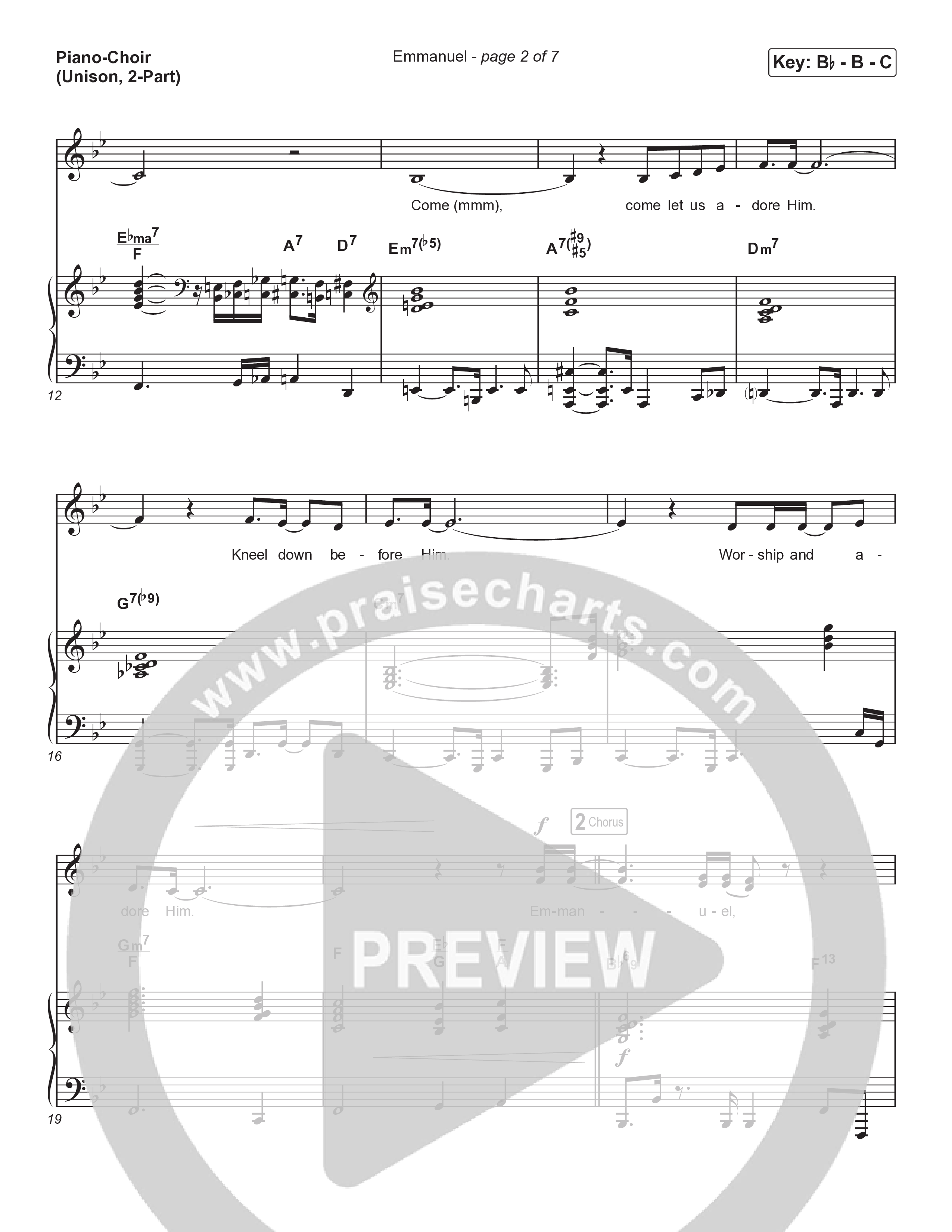 Emmanuel (Unison/2-Part) Piano/Choir (Uni/2-Part) (Norman Hutchins / Arr. Luke Gambill)