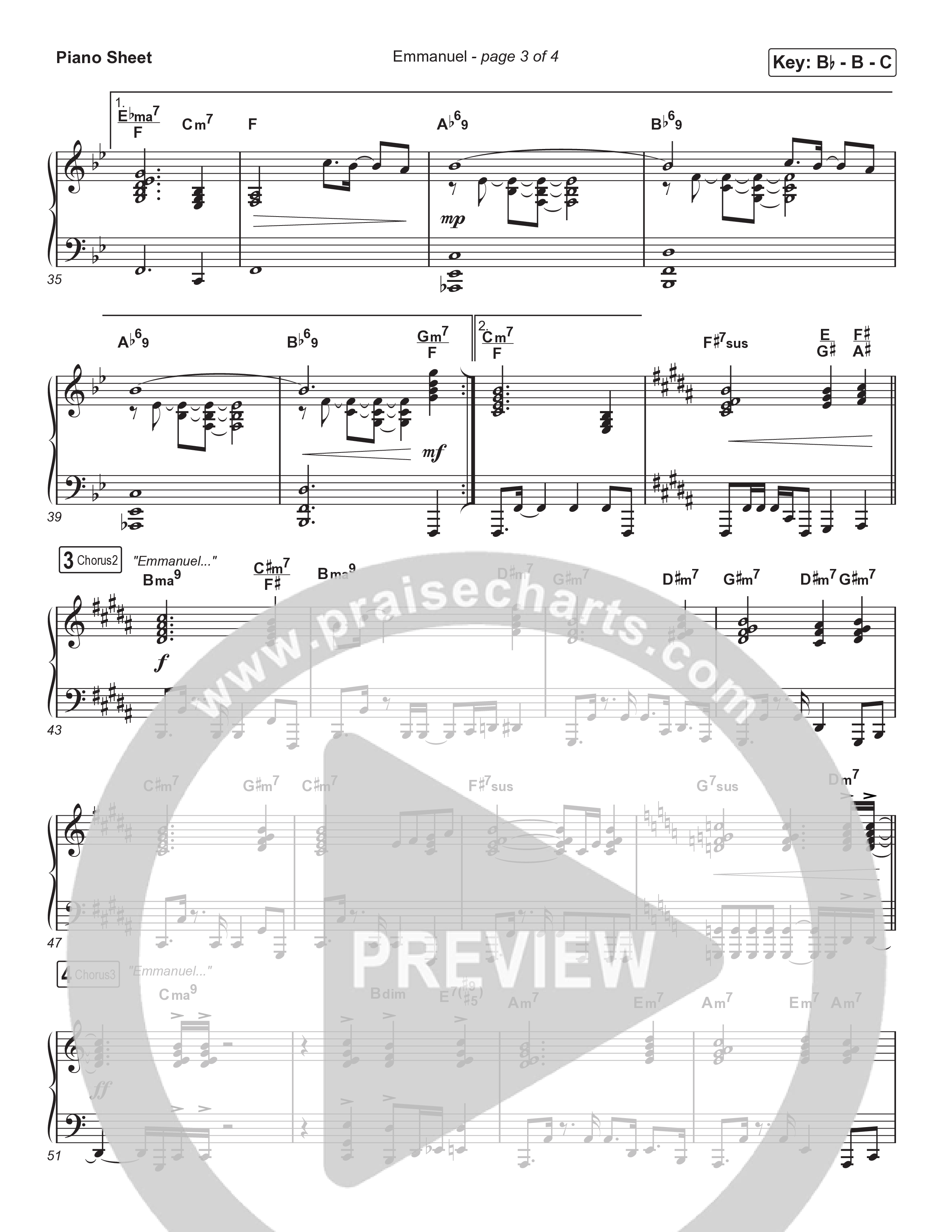 Emmanuel (Unison/2-Part) Piano Sheet (Norman Hutchins / Arr. Luke Gambill)