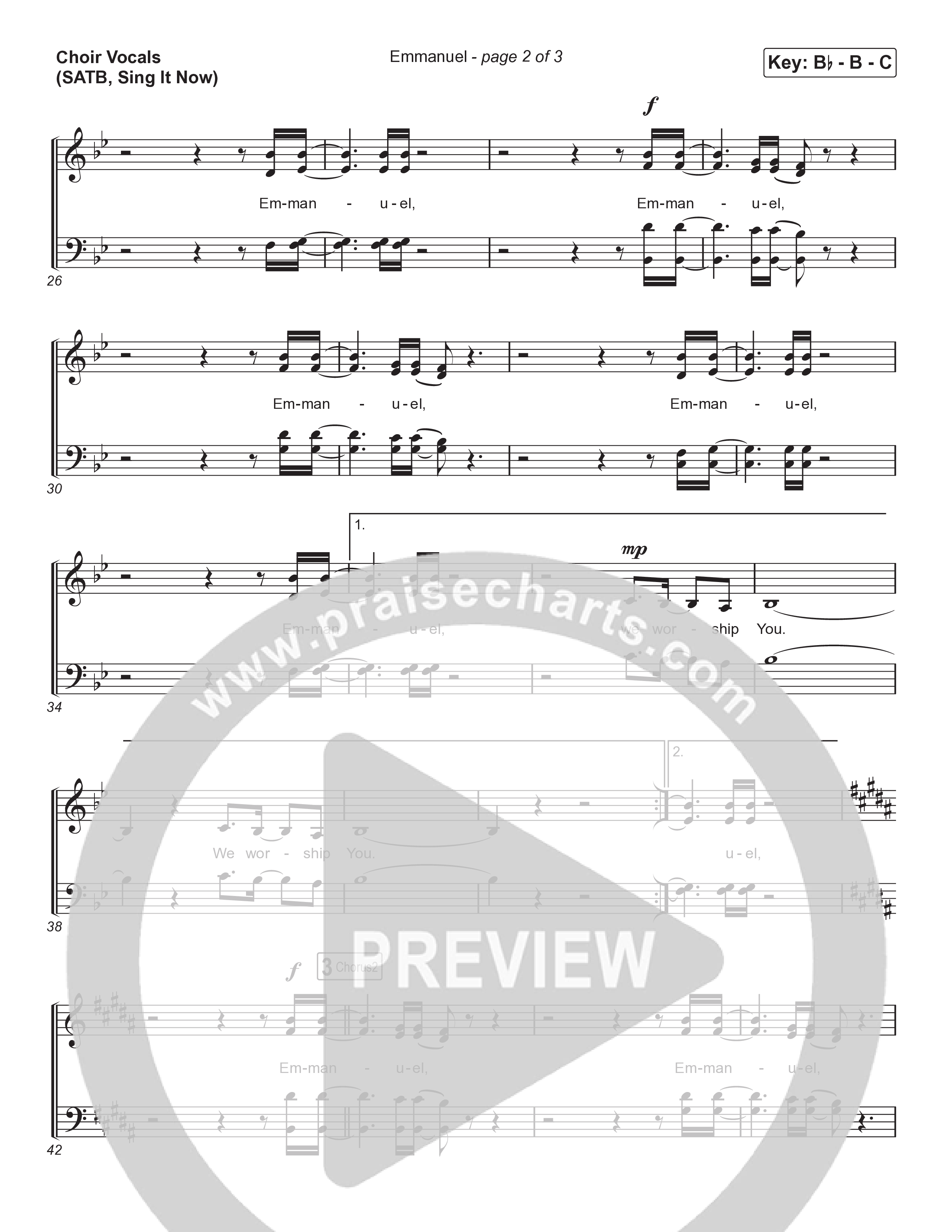 Emmanuel (Sing It Now) Choir Sheet (SATB) (Norman Hutchins / Arr. Luke Gambill)