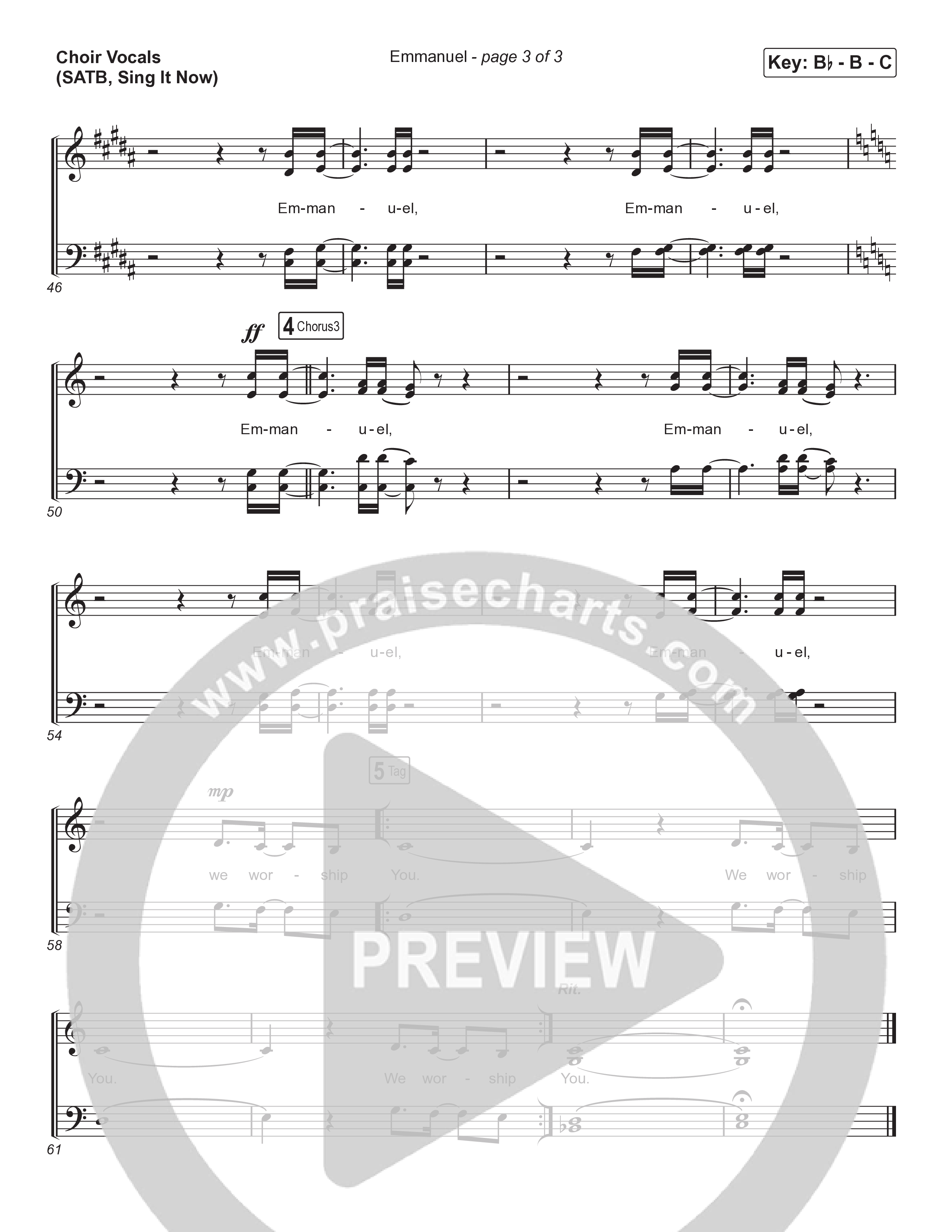 Emmanuel (Sing It Now) Choir Sheet (SATB) (Norman Hutchins / Arr. Luke Gambill)