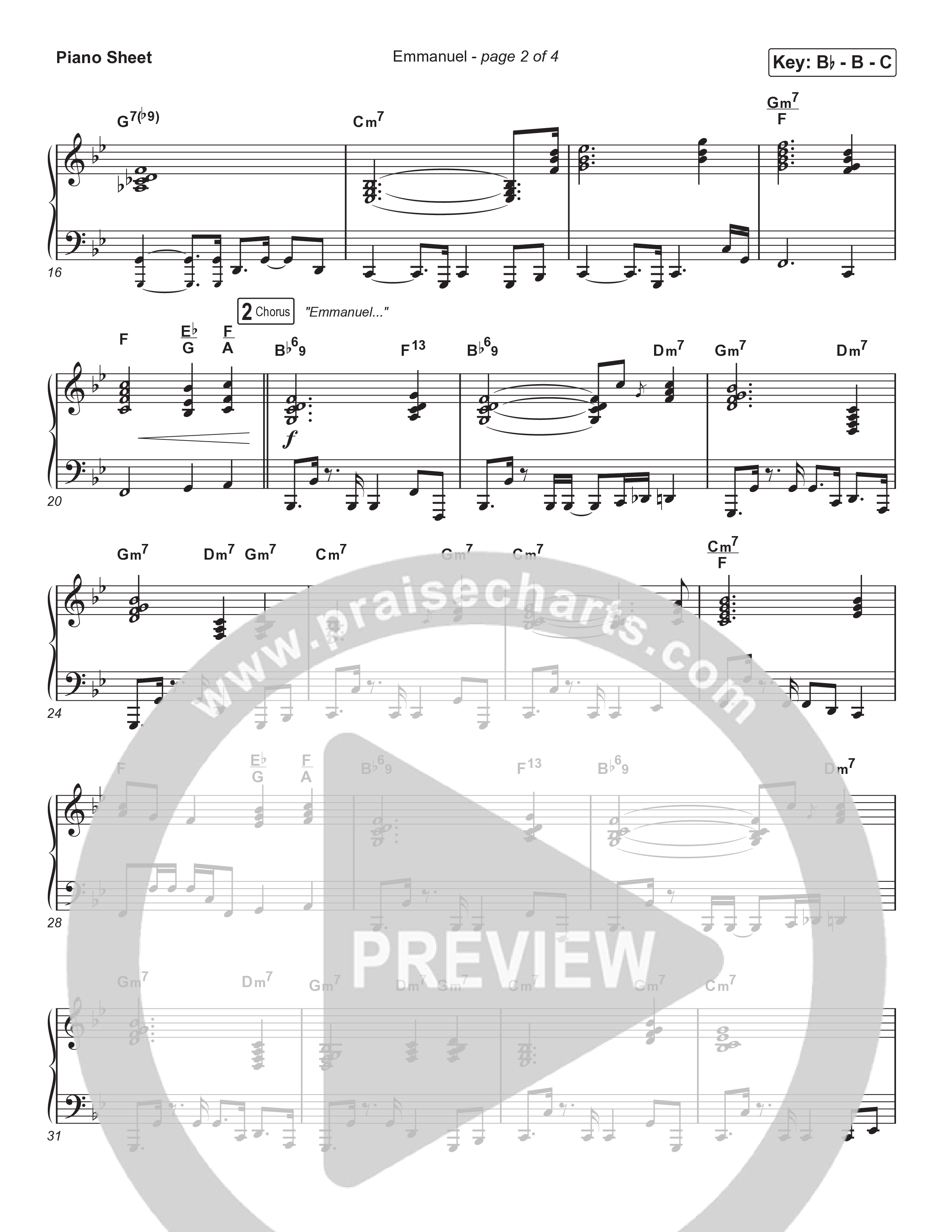 Emmanuel (Sing It Now) Piano Sheet (Norman Hutchins / Arr. Luke Gambill)