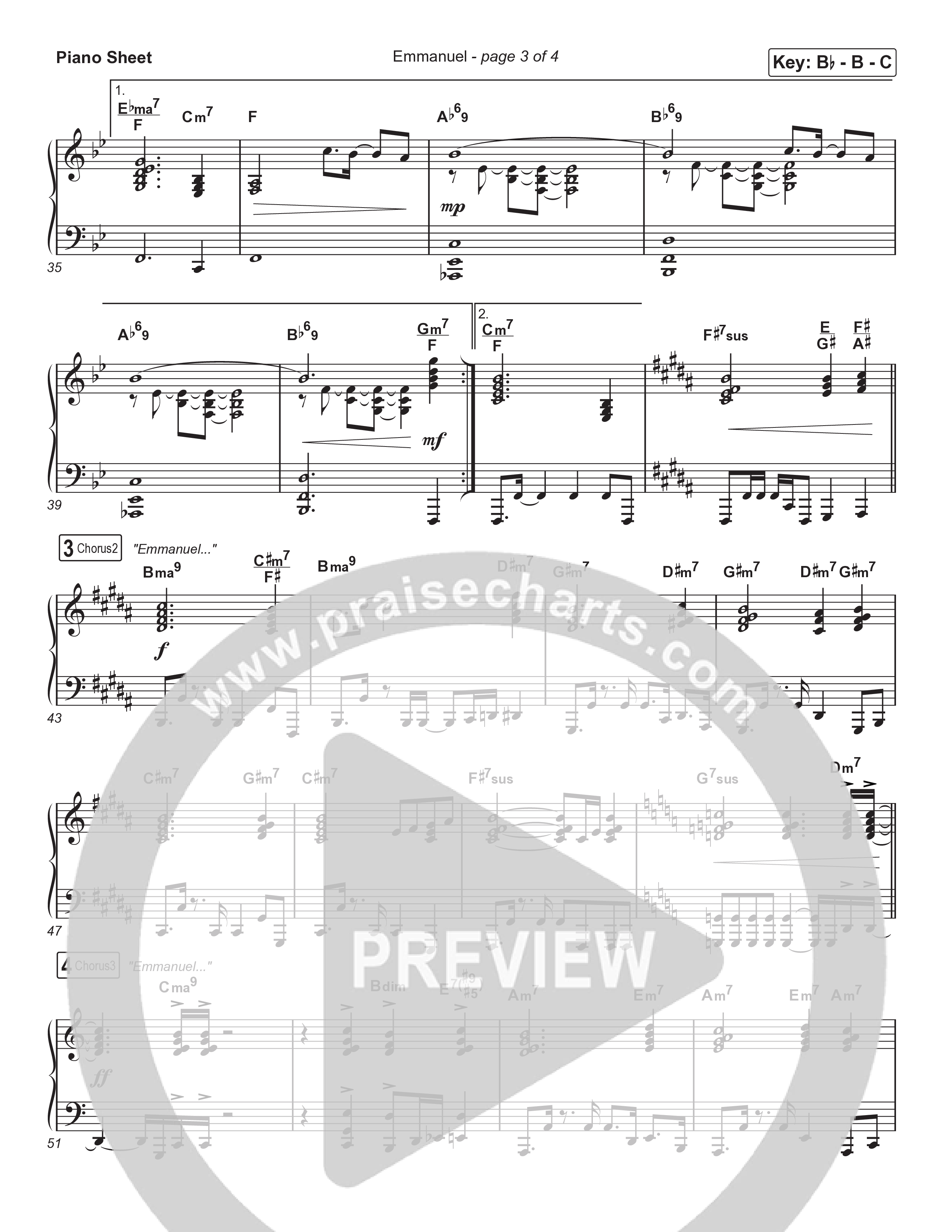 Emmanuel (Sing It Now) Piano Sheet (Norman Hutchins / Arr. Luke Gambill)