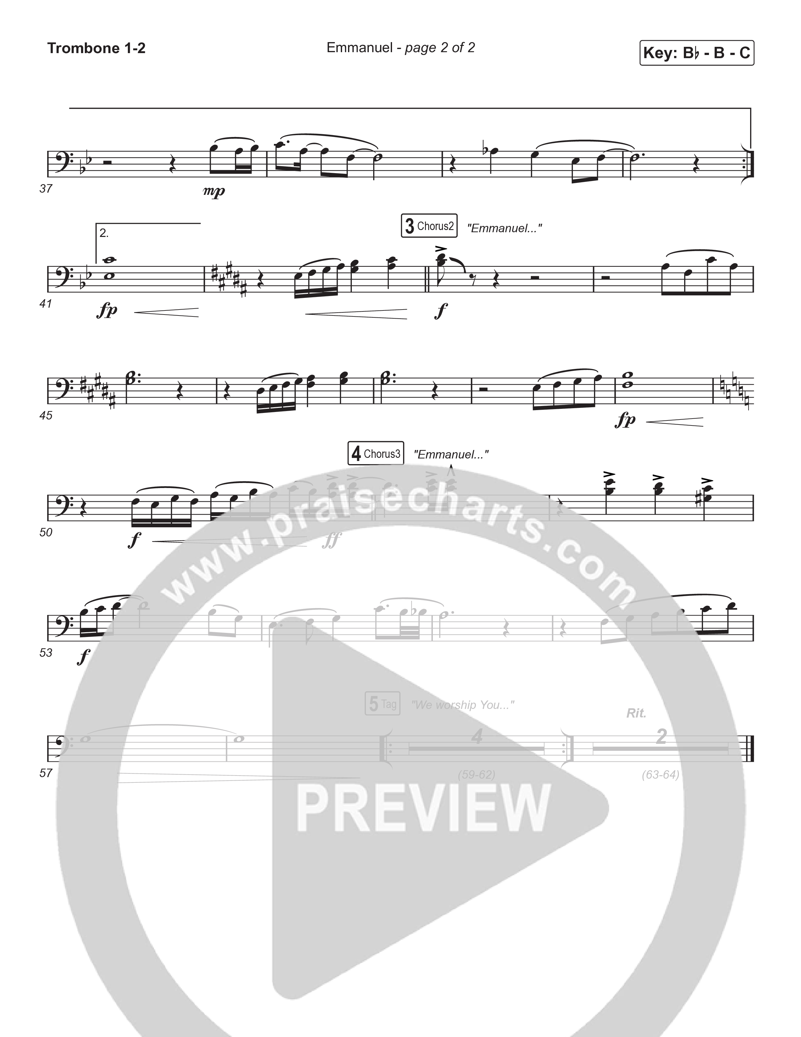 Emmanuel (Sing It Now) Trombone 1/2 (Norman Hutchins / Arr. Luke Gambill)