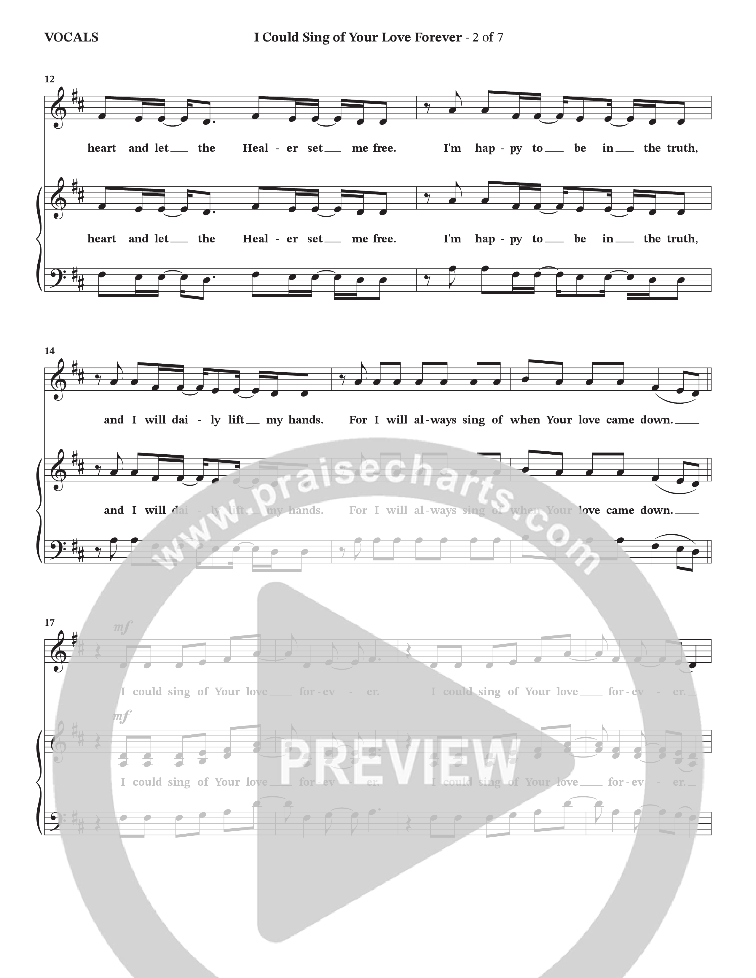 I Could Sing Of Your Love Forever (Choral Anthem SATB) Choir Sheet (SATB) (StowTown Worship / Ally Carter)