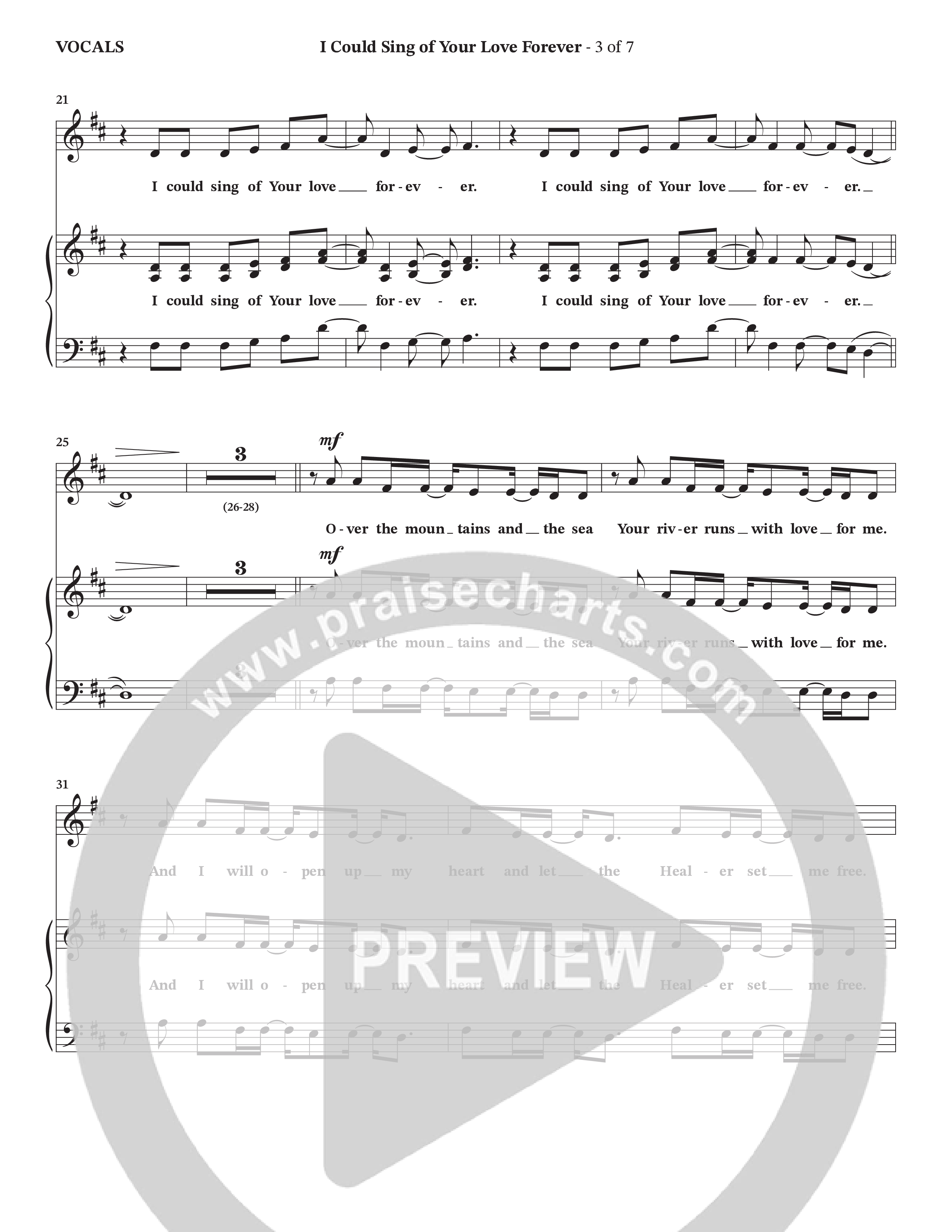 I Could Sing Of Your Love Forever (Choral Anthem SATB) Choir Sheet (SATB) (StowTown Worship / Ally Carter)