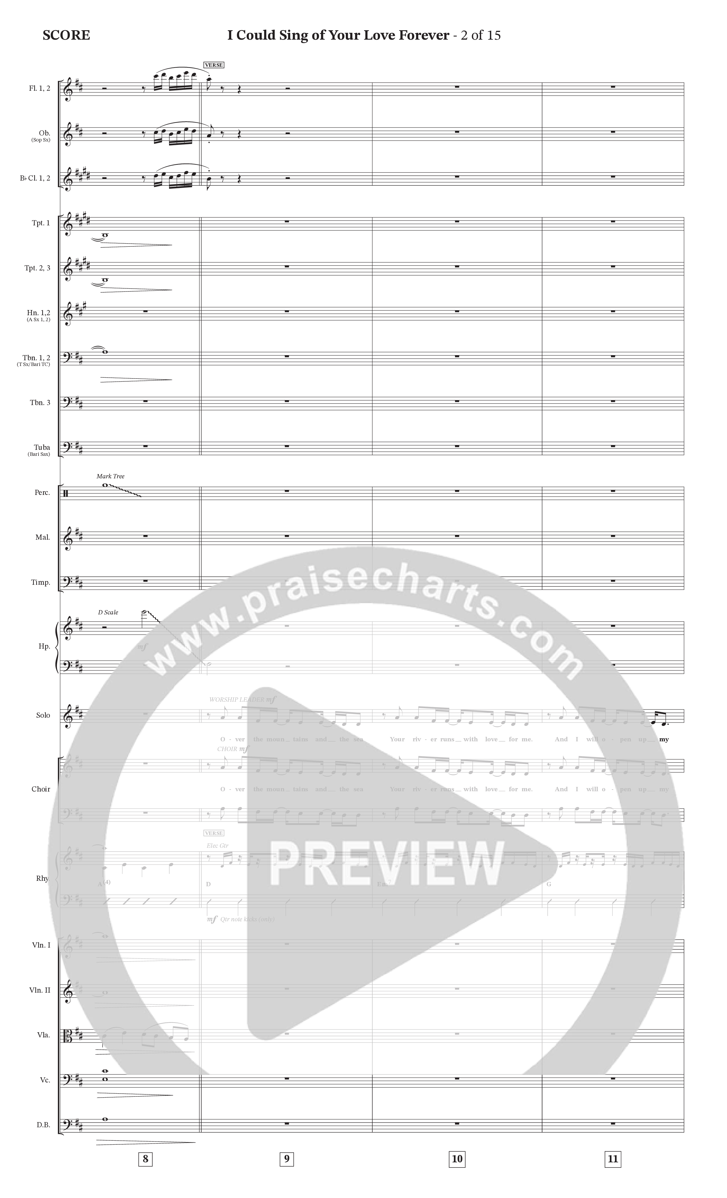 I Could Sing Of Your Love Forever (Choral Anthem SATB) Orchestration (StowTown Worship / Ally Carter)