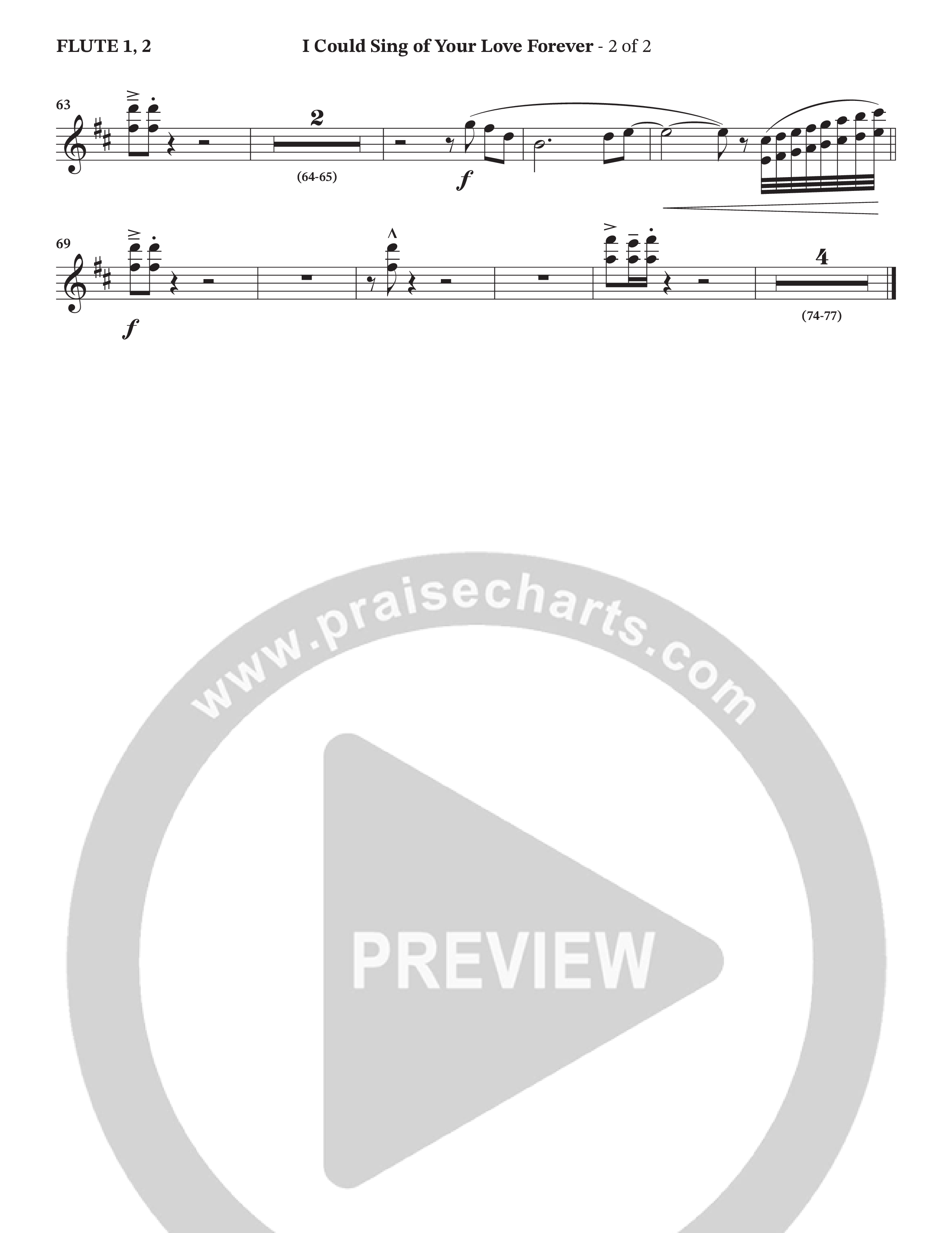 I Could Sing Of Your Love Forever (Choral Anthem SATB) Flute 1/2 (StowTown Worship / Ally Carter)