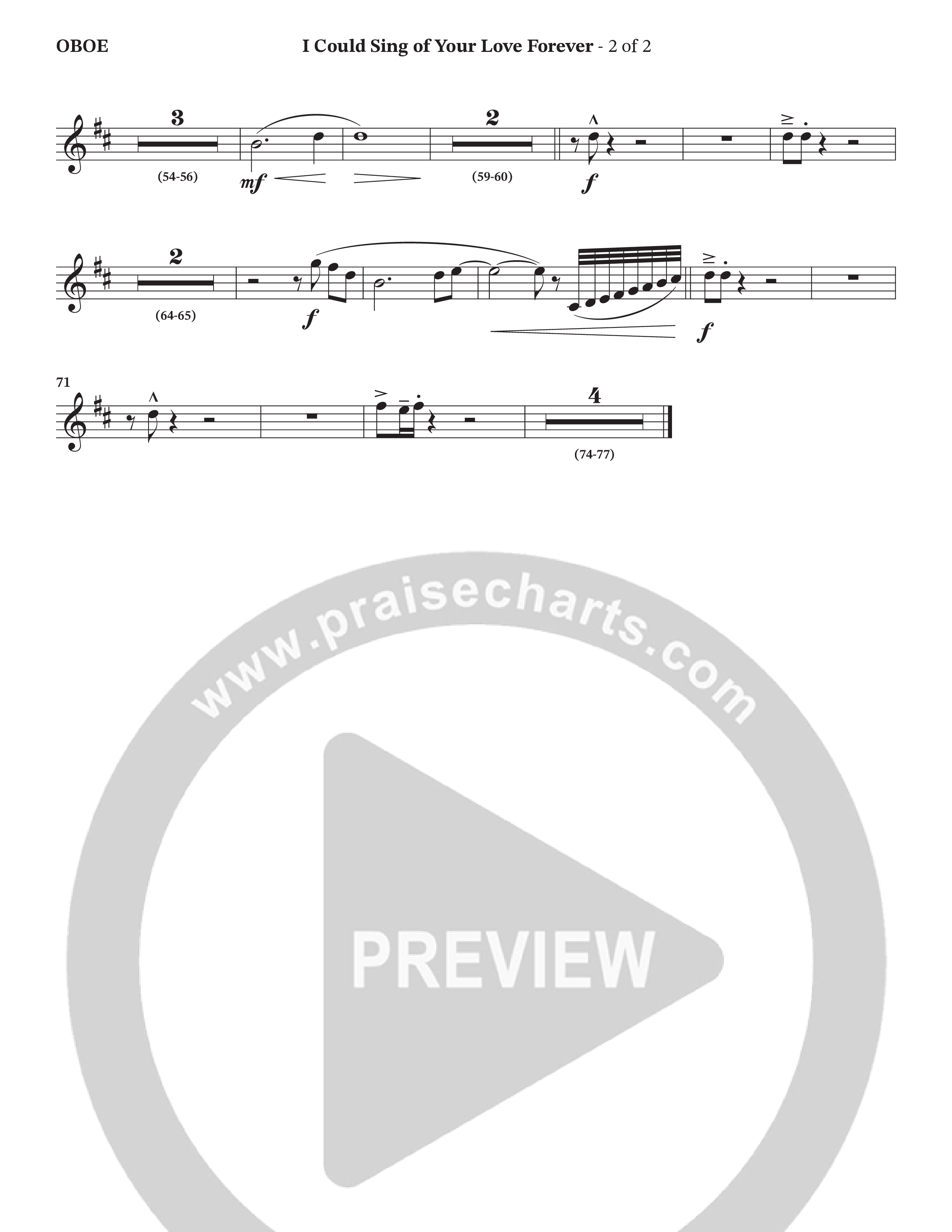 I Could Sing Of Your Love Forever (Choral Anthem SATB) Oboe (StowTown Worship / Ally Carter)