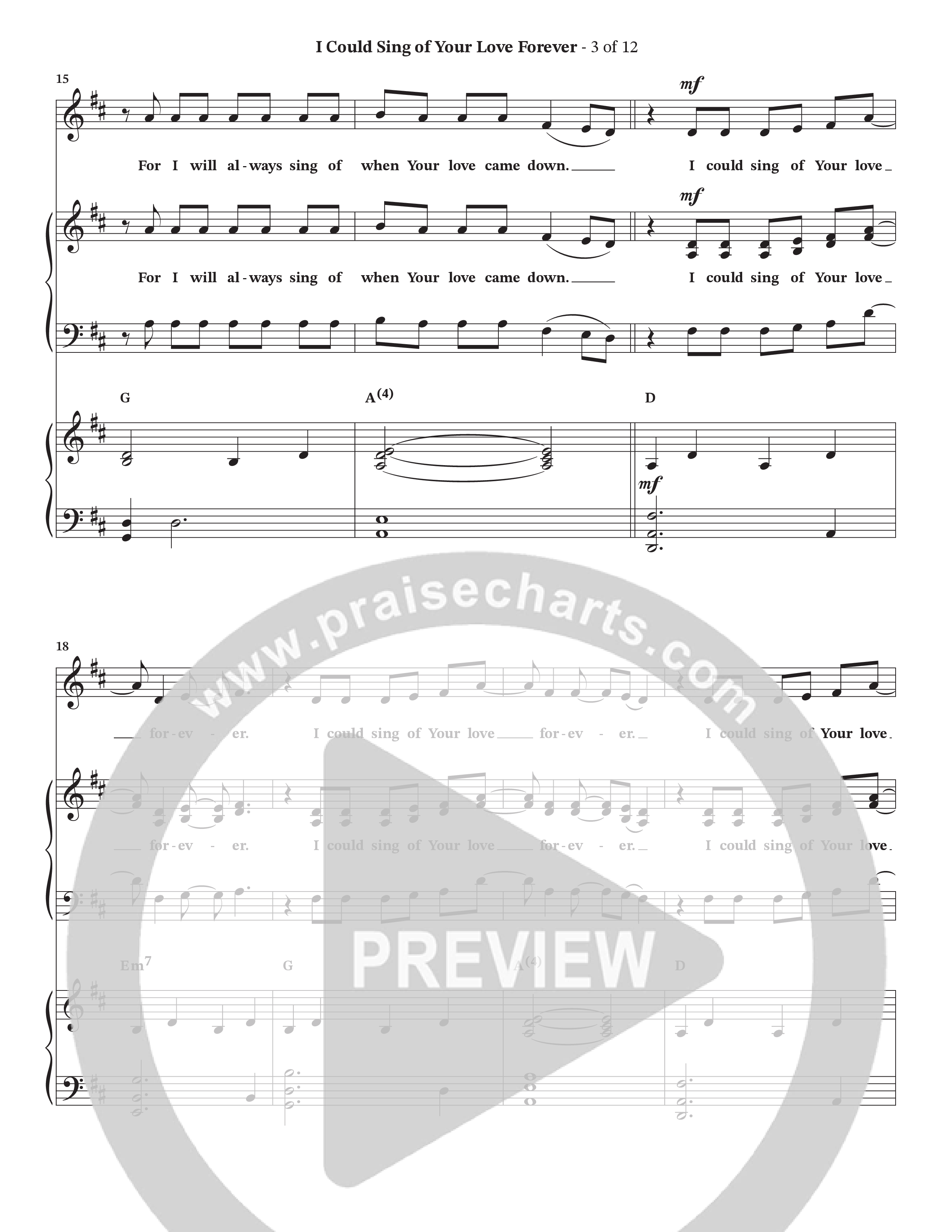 I Could Sing Of Your Love Forever (Choral Anthem SATB) Anthem (SATB/Piano) (StowTown Worship / Ally Carter)