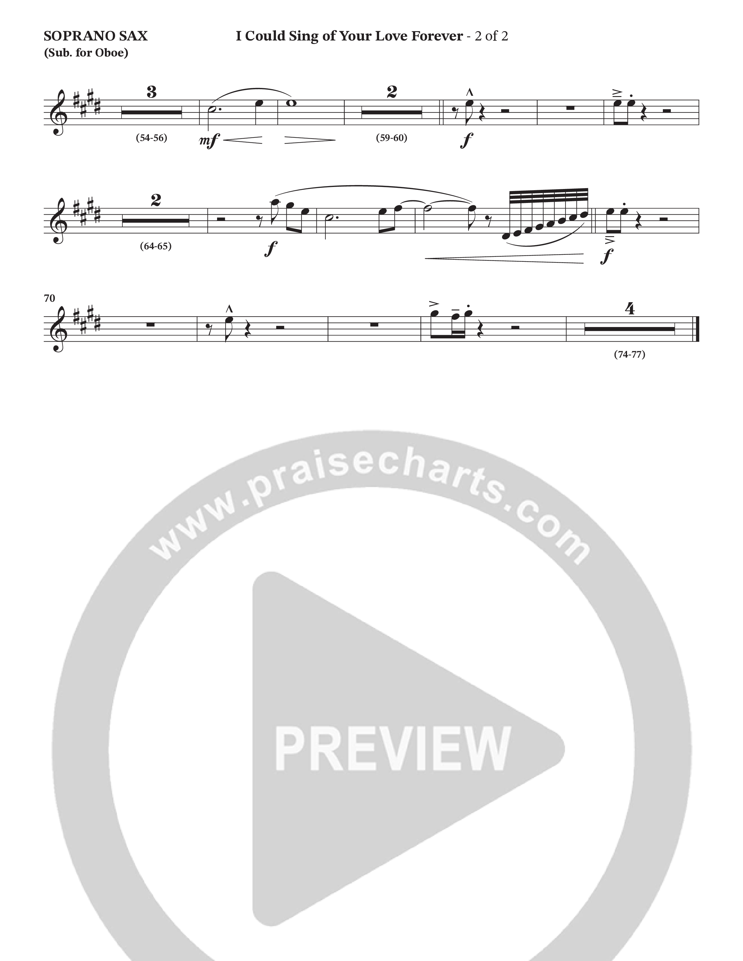 I Could Sing Of Your Love Forever (Choral Anthem SATB) Soprano Sax (StowTown Worship / Ally Carter)