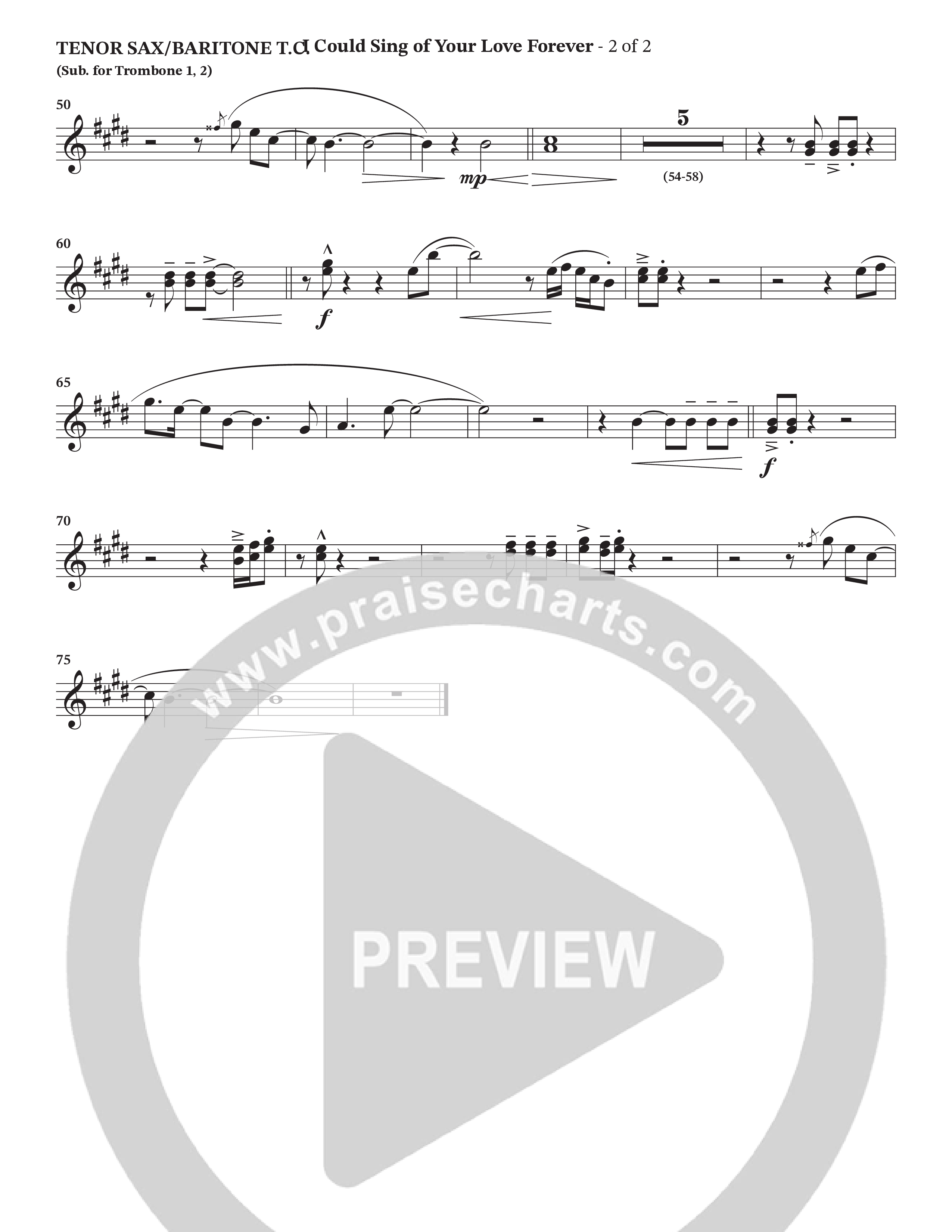 I Could Sing Of Your Love Forever (Choral Anthem SATB) Tenor Sax/Baritone T.C. (StowTown Worship / Ally Carter)