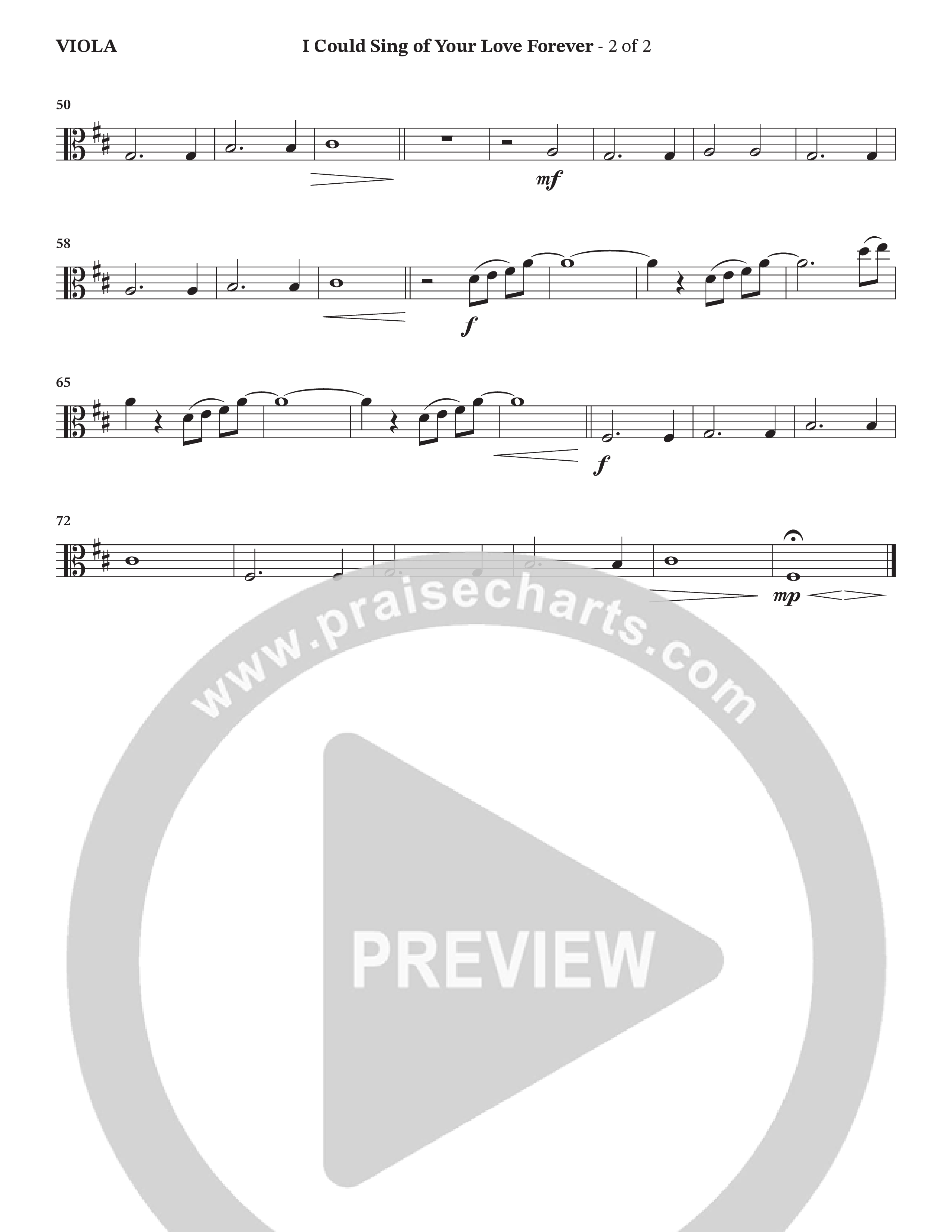 I Could Sing Of Your Love Forever (Choral Anthem SATB) Viola (StowTown Worship / Ally Carter)