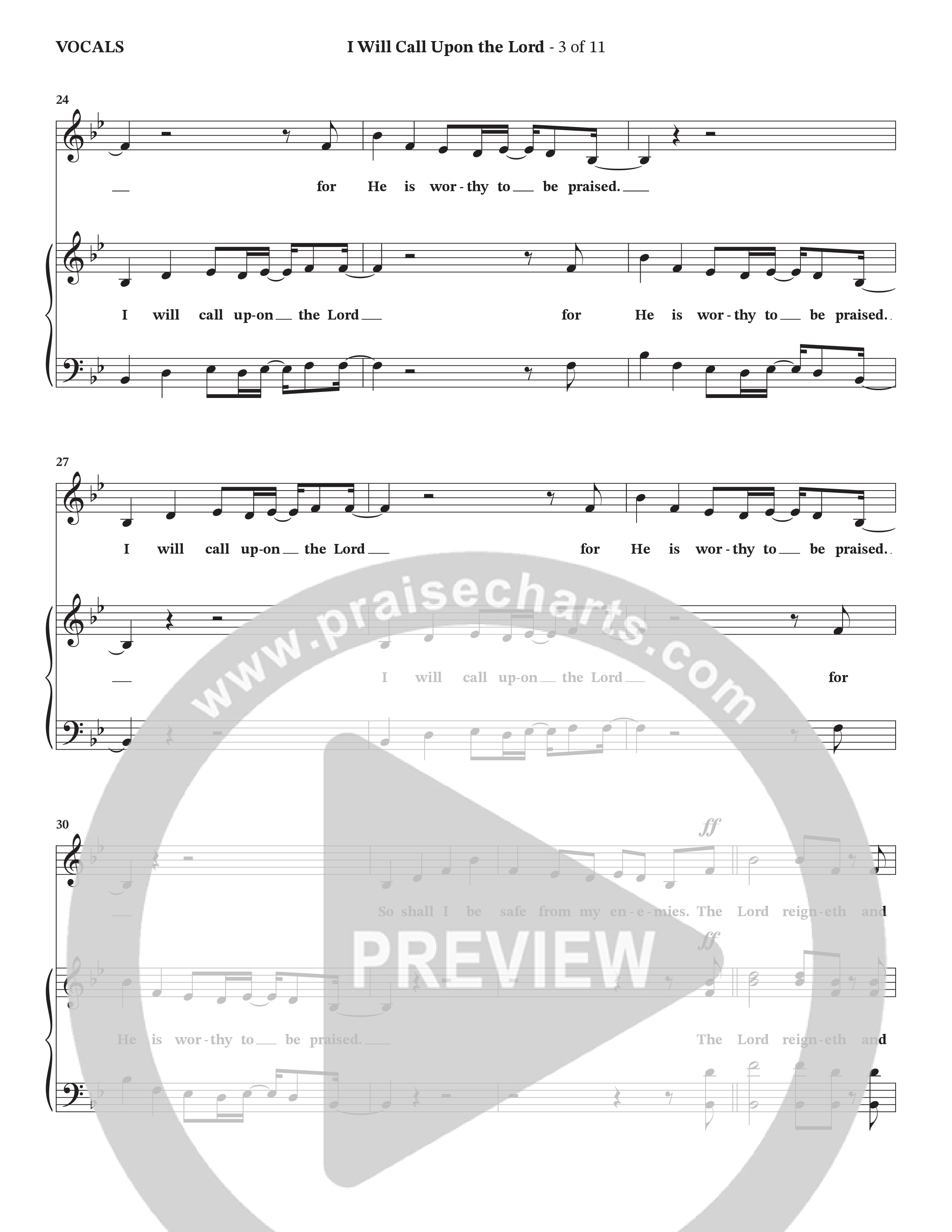 I Will Call Upon The Lord (Choral Anthem SATB) Choir Sheet (SATB) (StowTown Worship / TaRanda Greene)