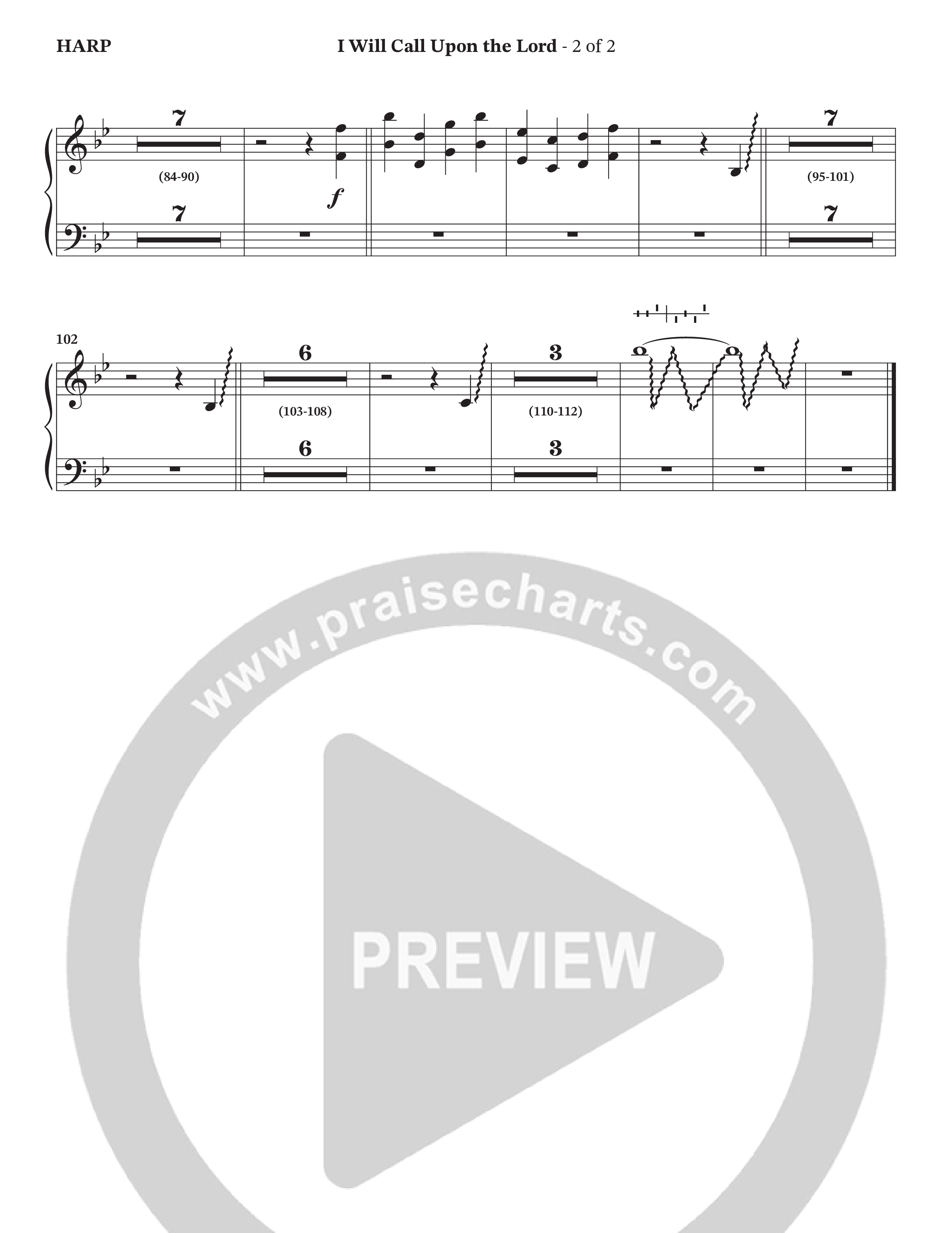 I Will Call Upon The Lord (Choral Anthem SATB) Harp (StowTown Worship / TaRanda Greene)