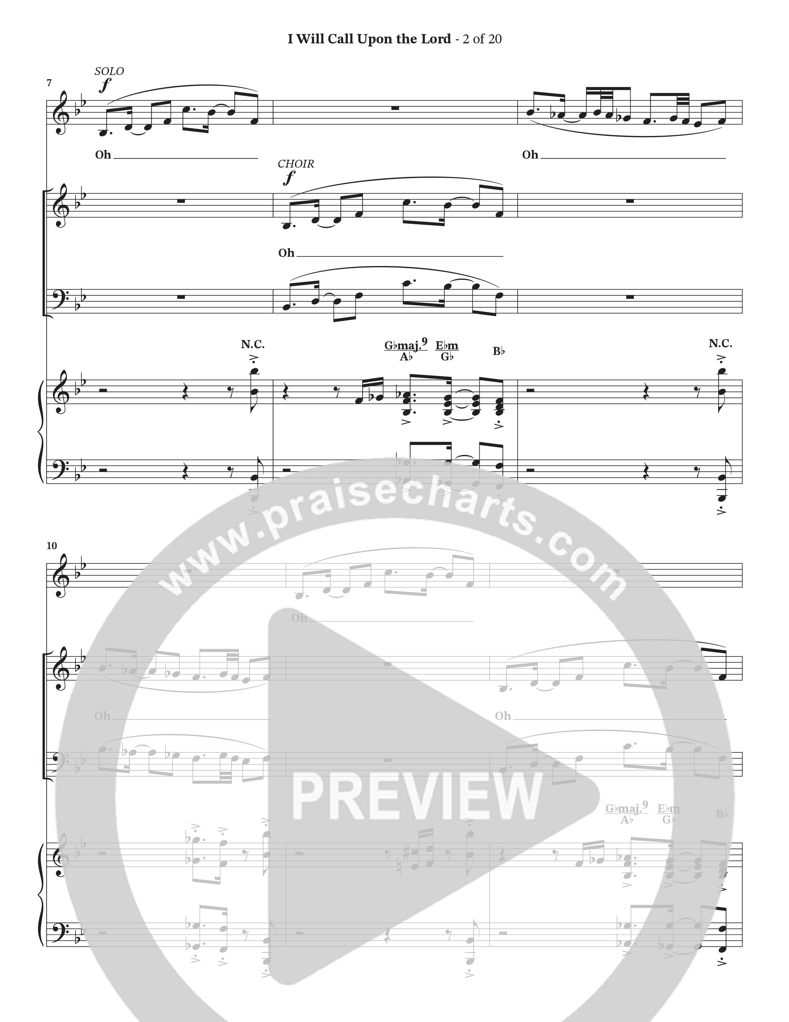 I Will Call Upon The Lord (Choral Anthem SATB) Anthem (SATB/Piano) (StowTown Worship / TaRanda Greene)