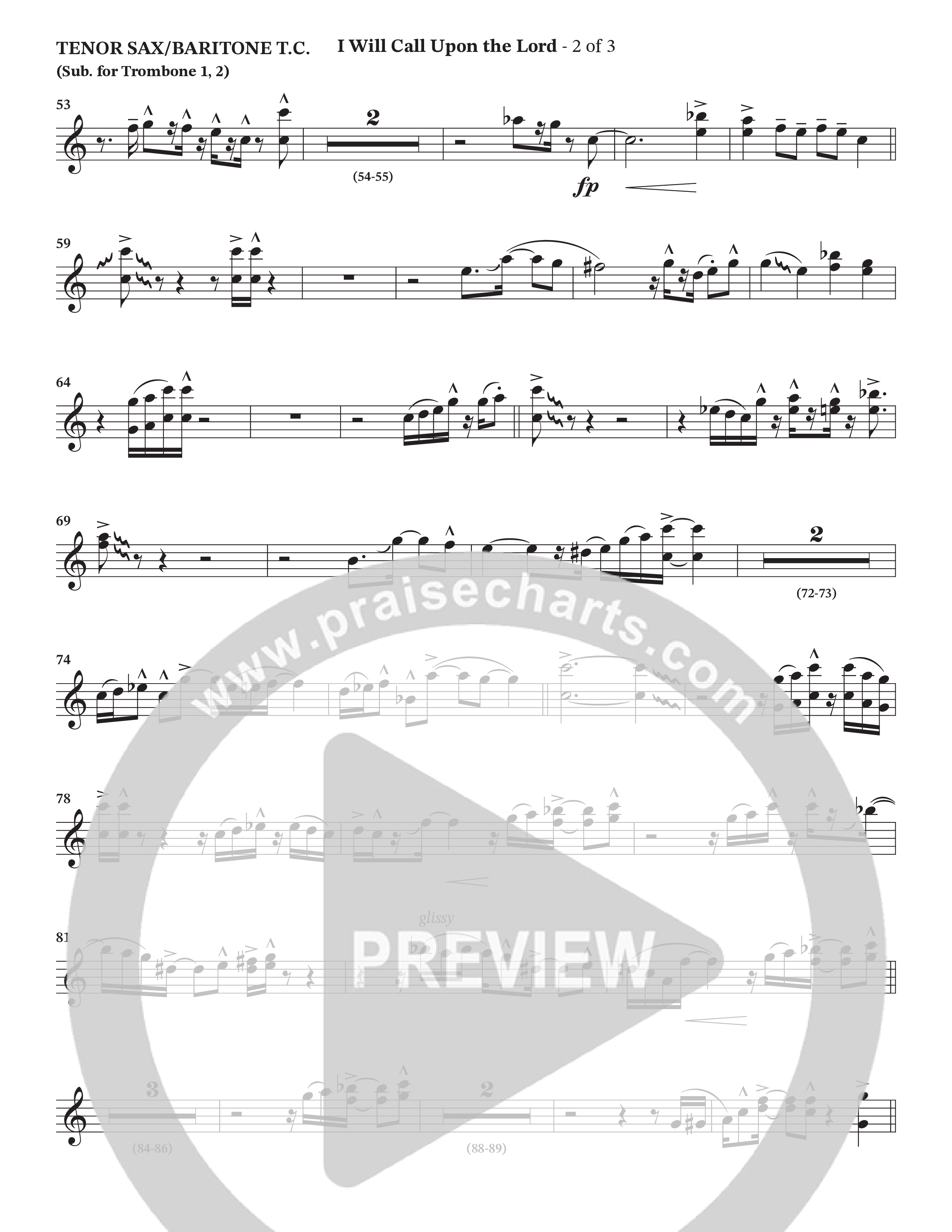 I Will Call Upon The Lord (Choral Anthem SATB) Tenor Sax/Baritone T.C. (StowTown Worship / TaRanda Greene)
