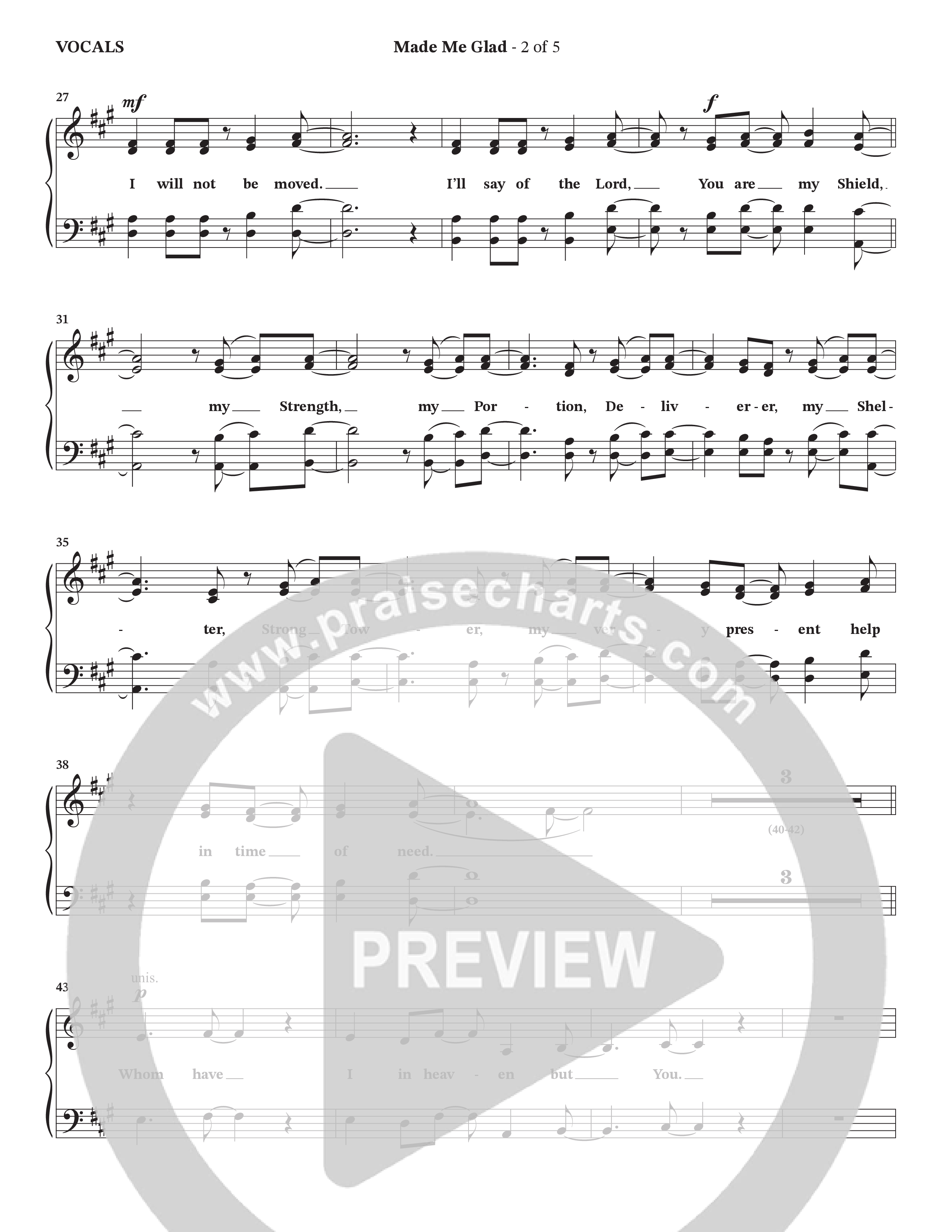 Made Me Glad (Choral Anthem SATB) Choir Sheet (SATB) (StowTown Worship / TaRanda Greene)