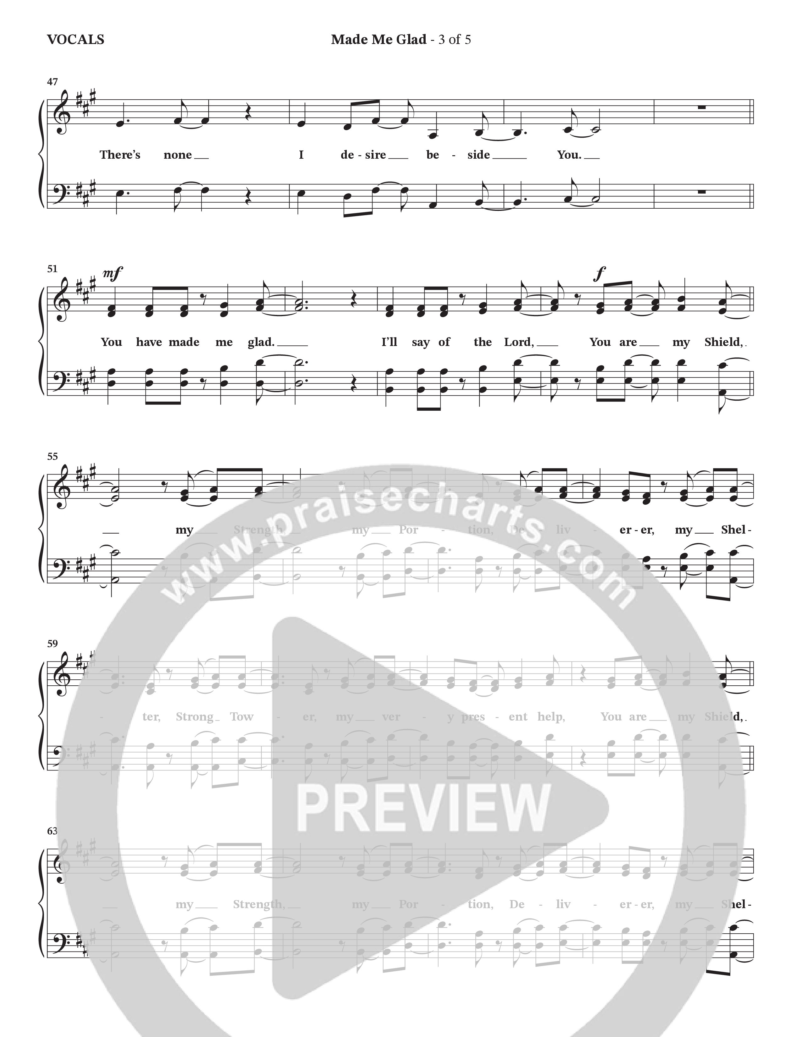 Made Me Glad (Choral Anthem SATB) Choir Sheet (SATB) (StowTown Worship / TaRanda Greene)