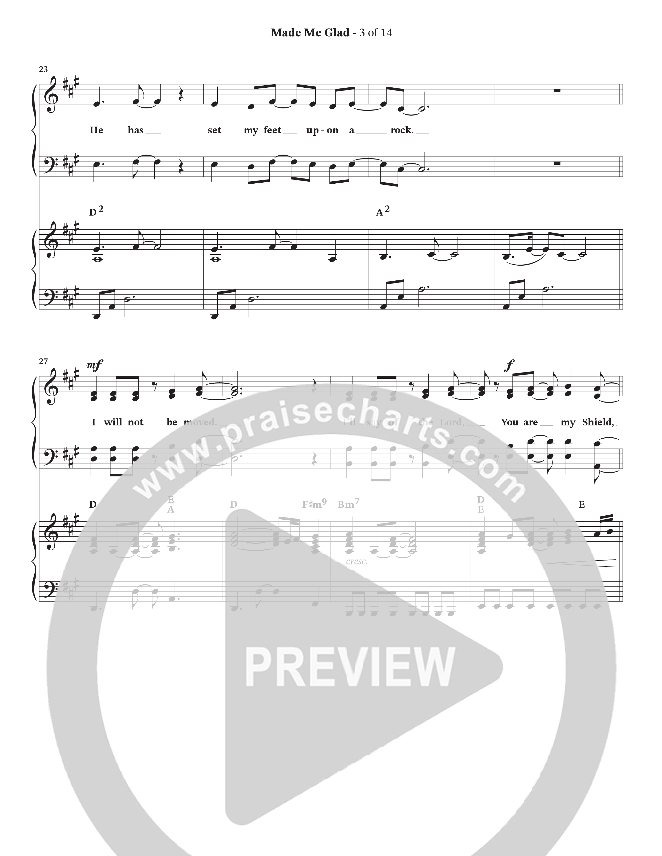 Made Me Glad (Choral Anthem SATB) Anthem (SATB/Piano) (StowTown Worship / TaRanda Greene)
