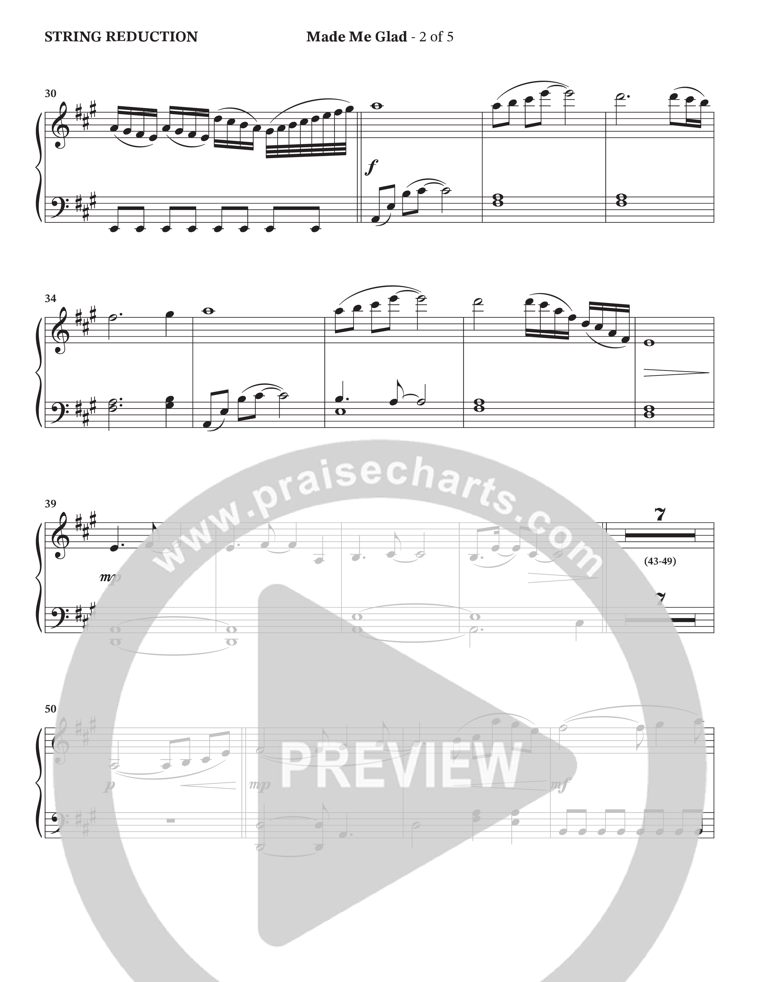 Made Me Glad (Choral Anthem SATB) String Reduction (StowTown Worship / TaRanda Greene)
