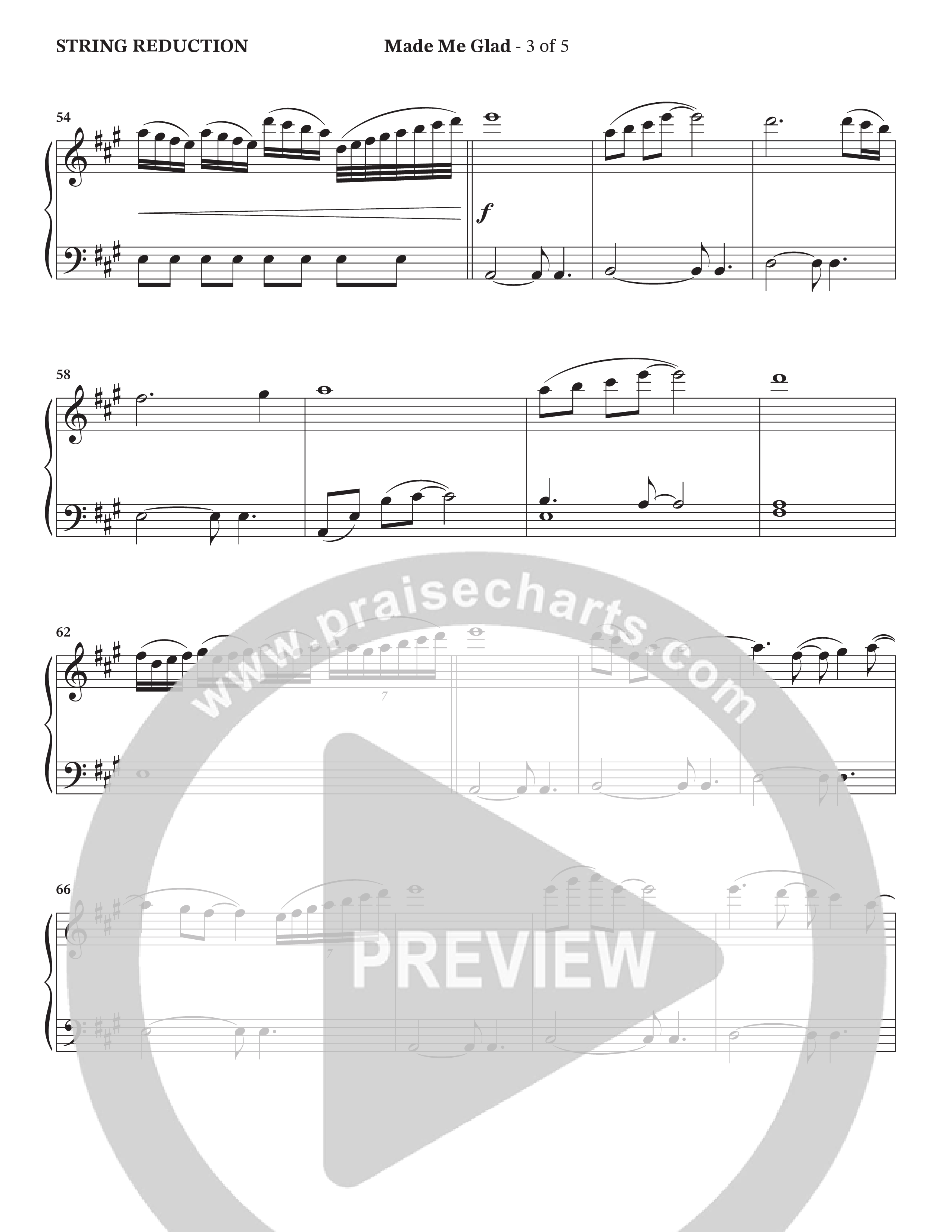Made Me Glad (Choral Anthem SATB) String Reduction (StowTown Worship / TaRanda Greene)