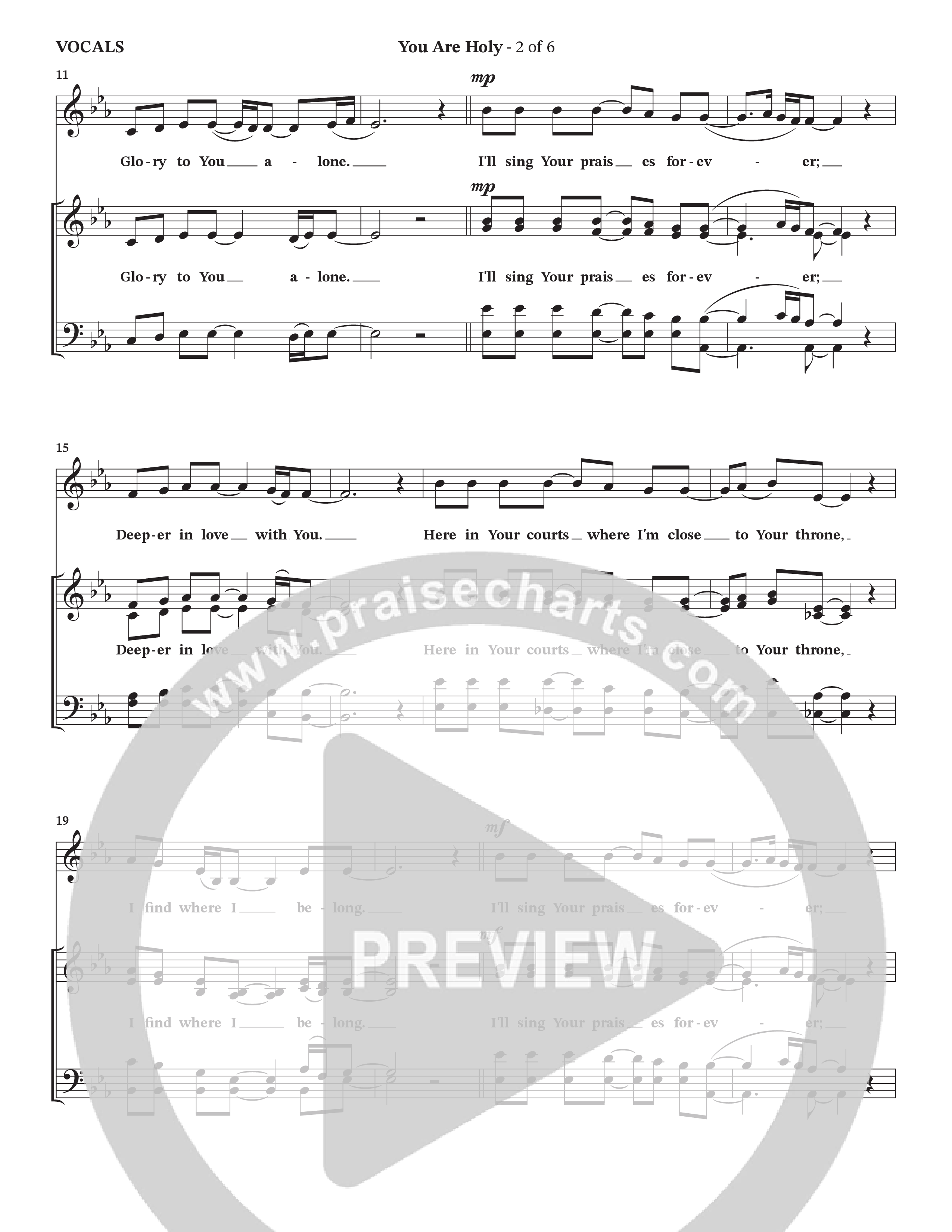 You Are Holy (Choral Anthem SATB) Choir Sheet (SATB) (StowTown Worship / TaRanda Greene)