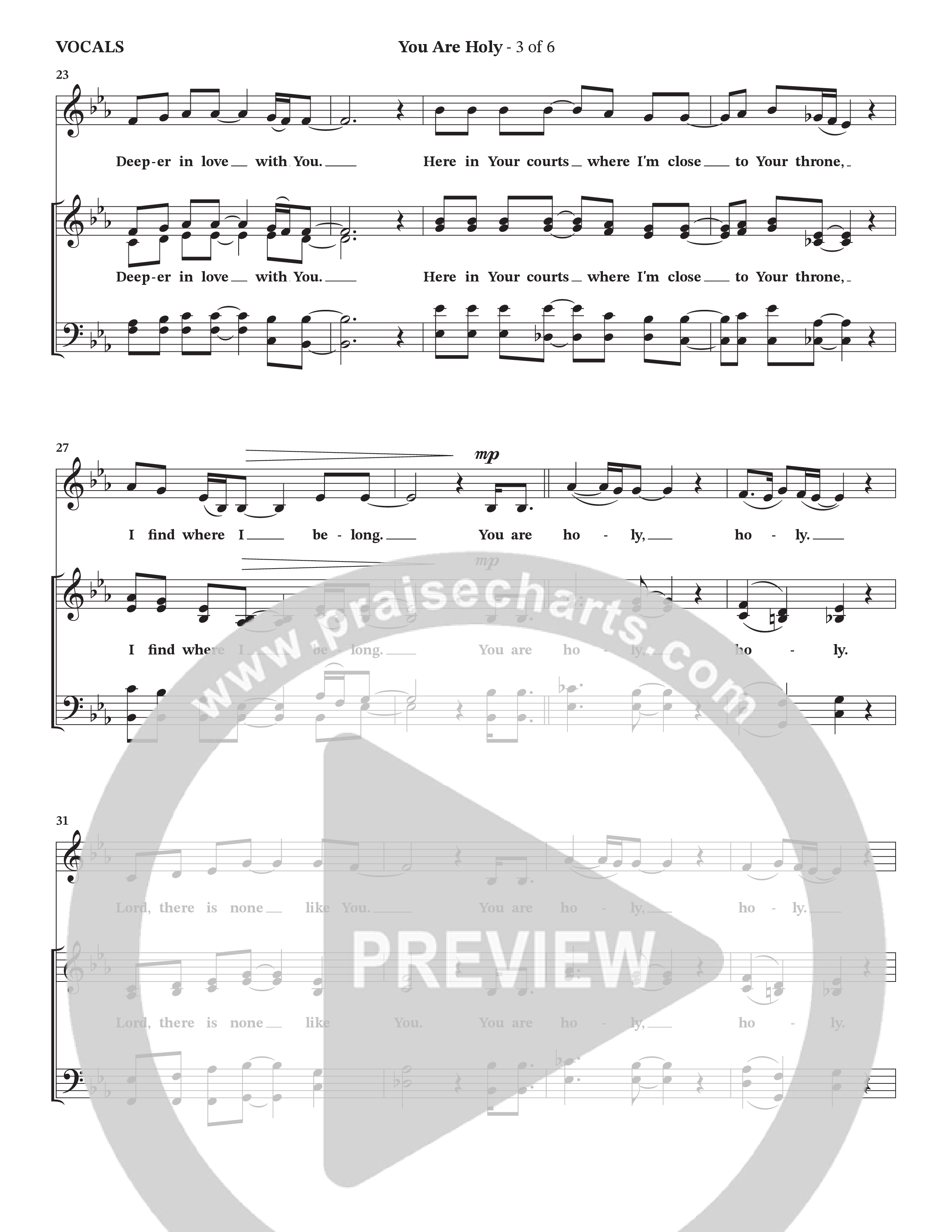 You Are Holy (Choral Anthem SATB) Choir Sheet (SATB) (StowTown Worship / TaRanda Greene)