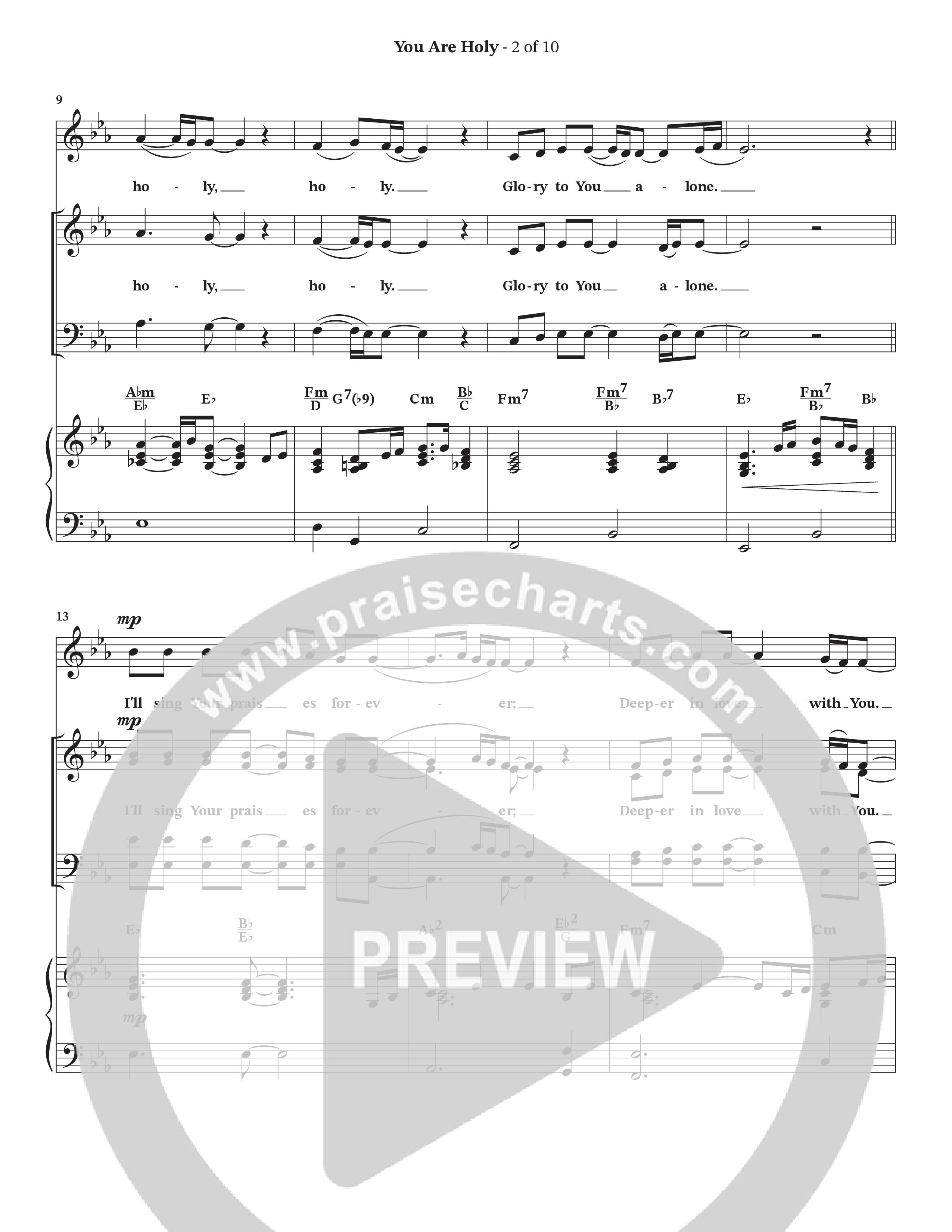 You Are Holy (Choral Anthem SATB) Anthem (SATB/Piano) (StowTown Worship / TaRanda Greene)