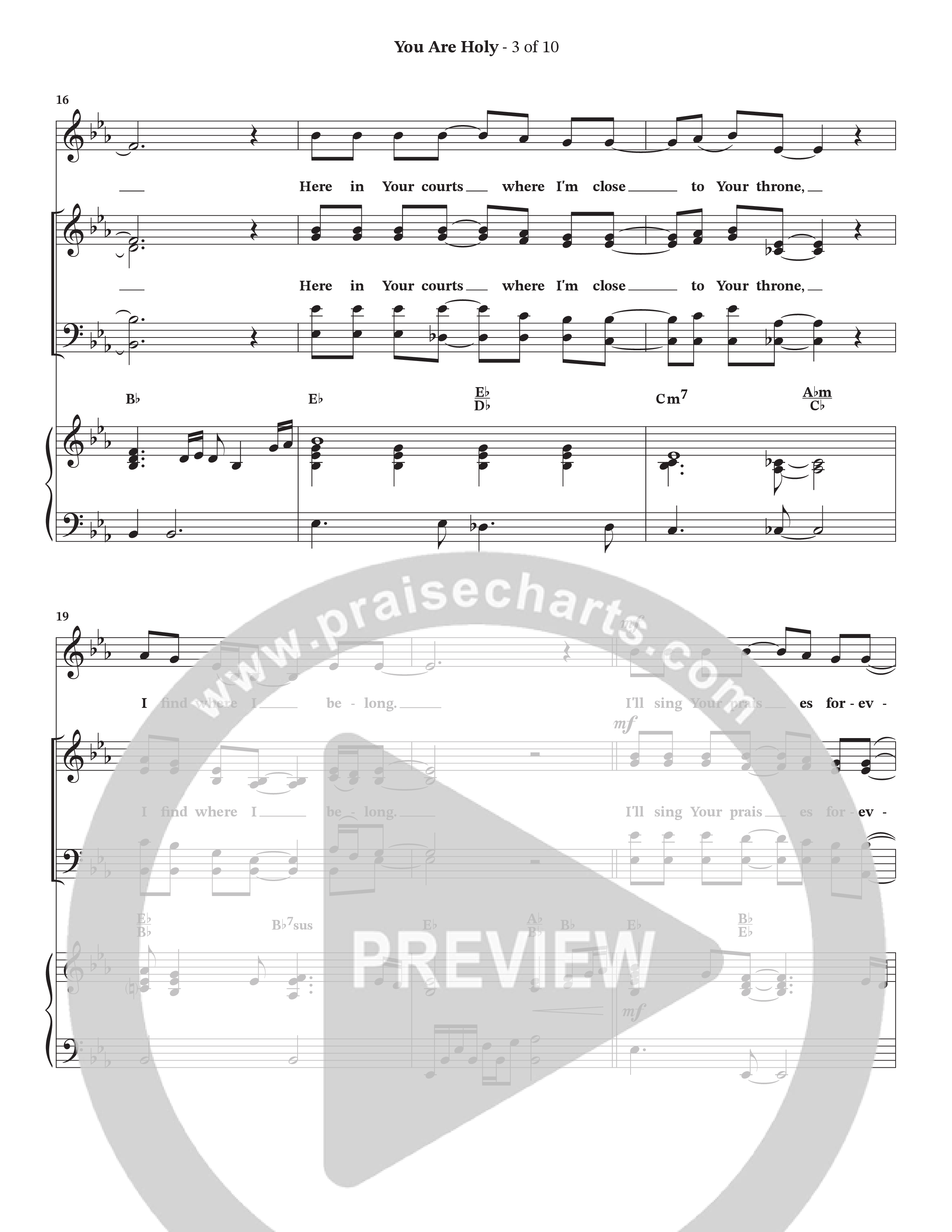 You Are Holy (Choral Anthem SATB) Anthem (SATB/Piano) (StowTown Worship / TaRanda Greene)