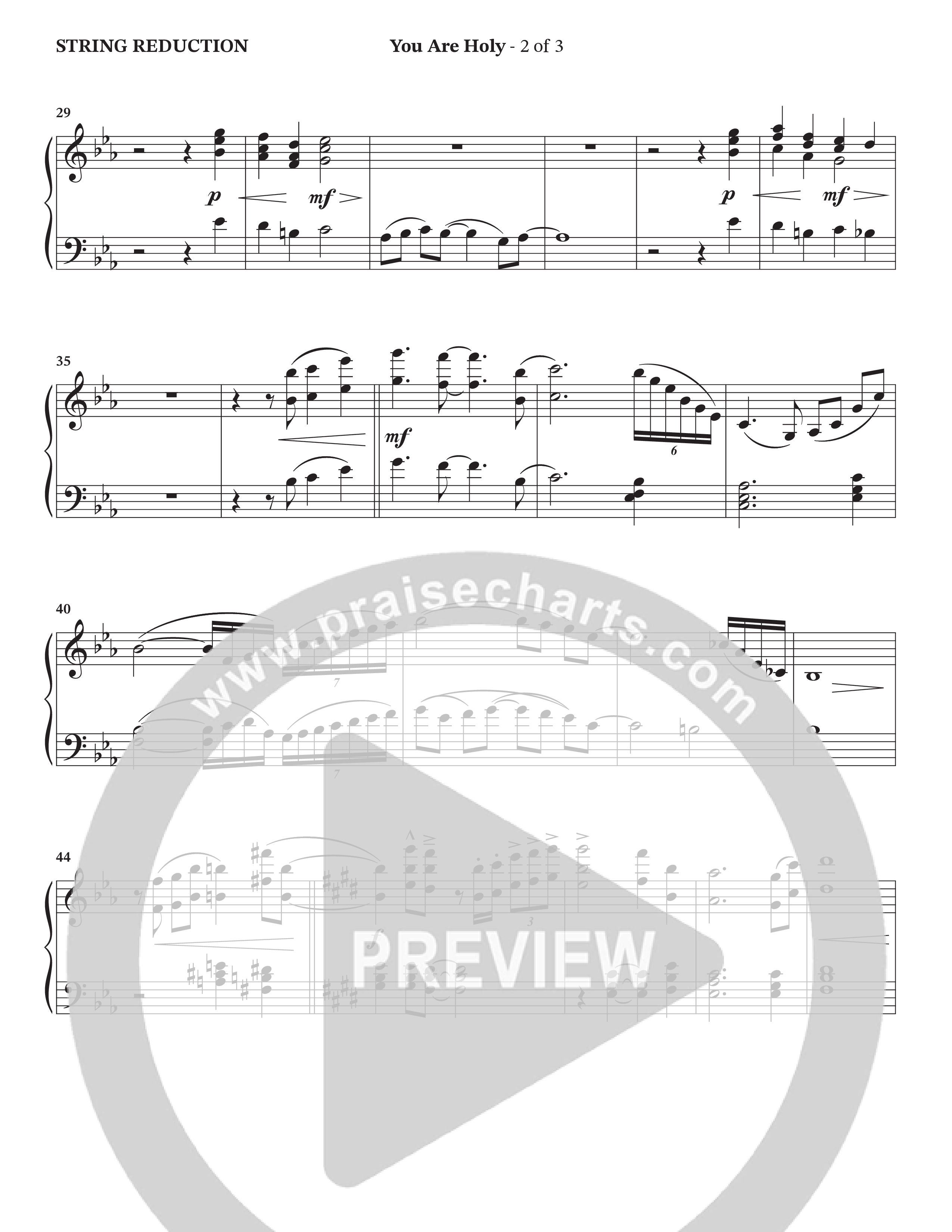 You Are Holy (Choral Anthem SATB) String Reduction (StowTown Worship / TaRanda Greene)