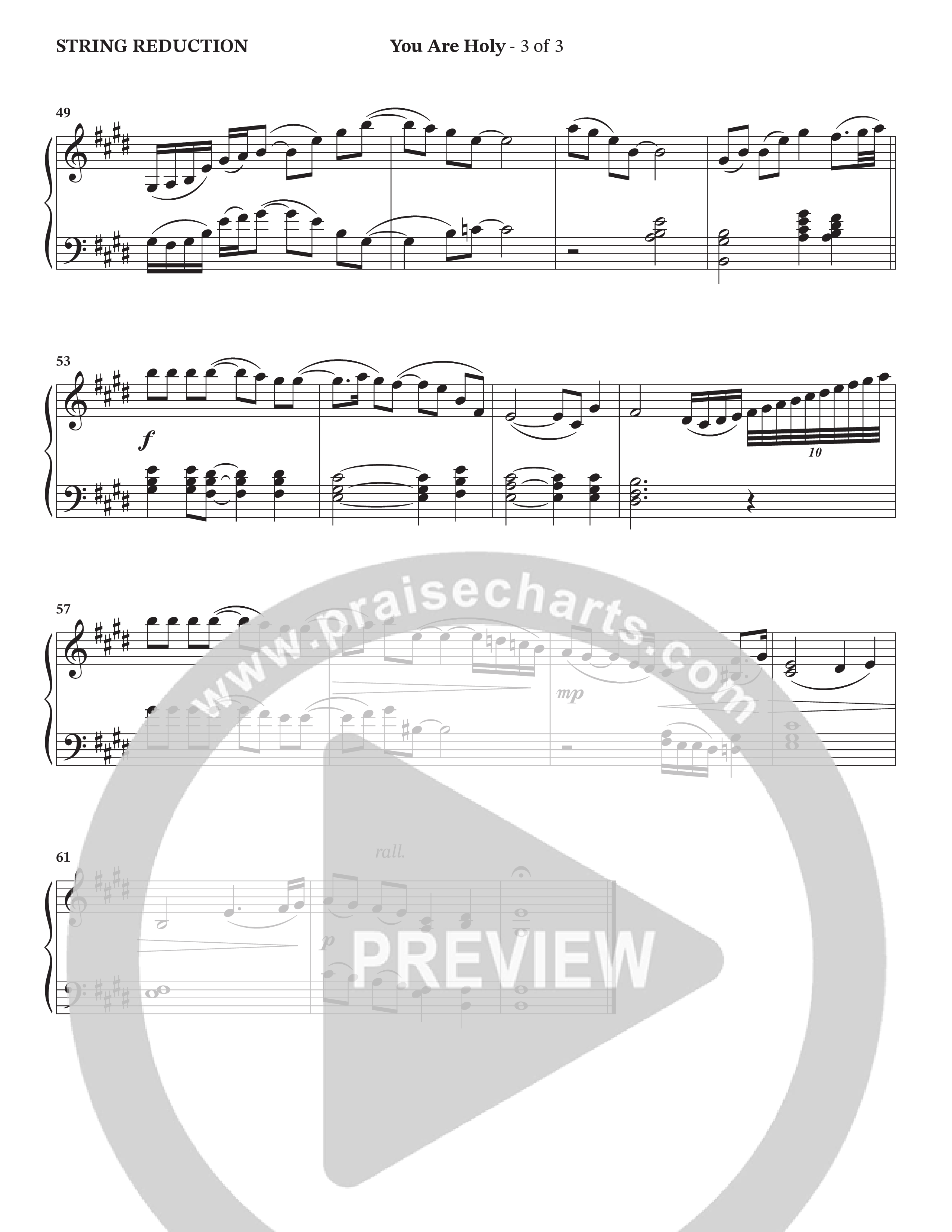 You Are Holy (Choral Anthem SATB) String Reduction (StowTown Worship / TaRanda Greene)