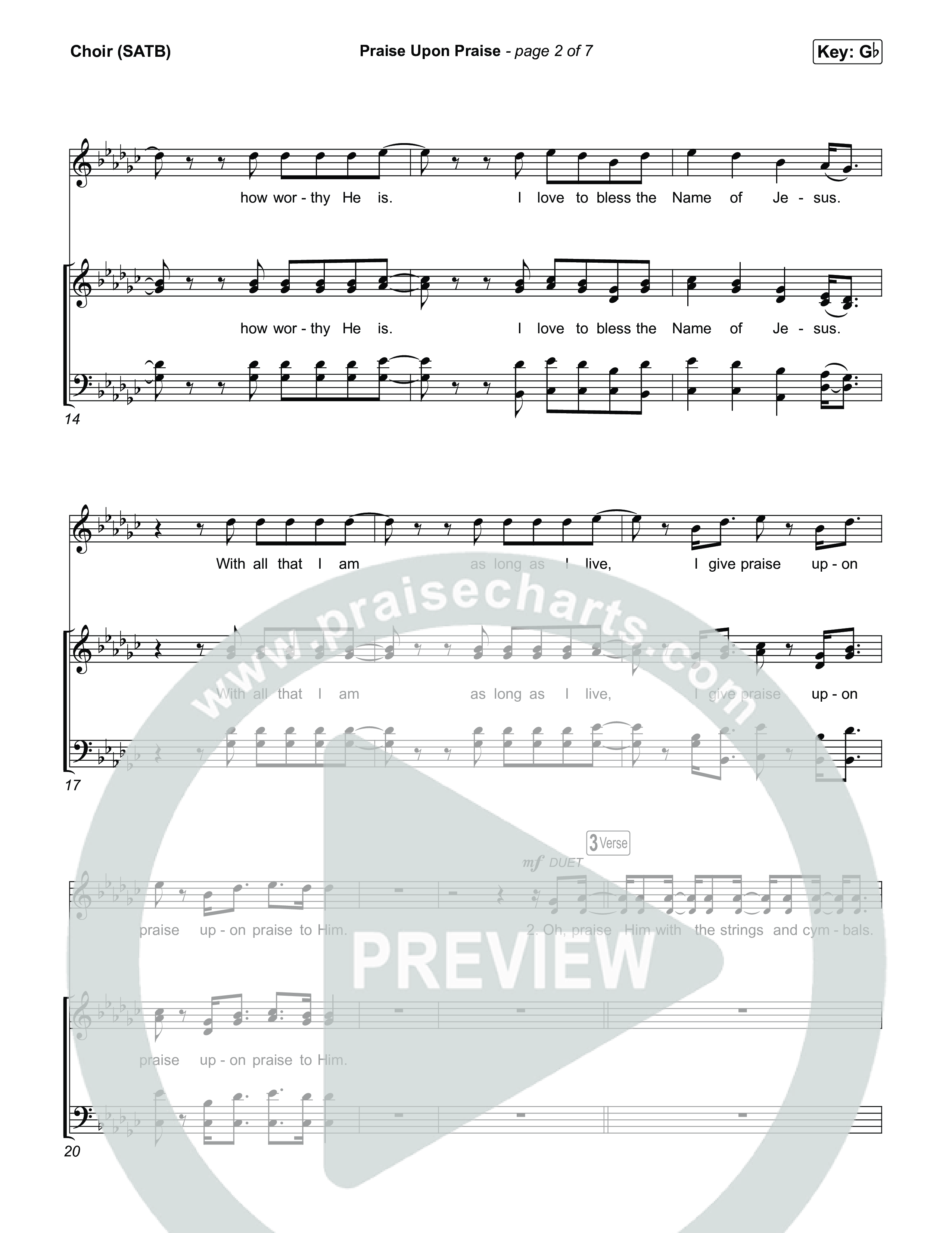 Praise Upon Praise Choir Sheet (SATB) (Shane & Shane)