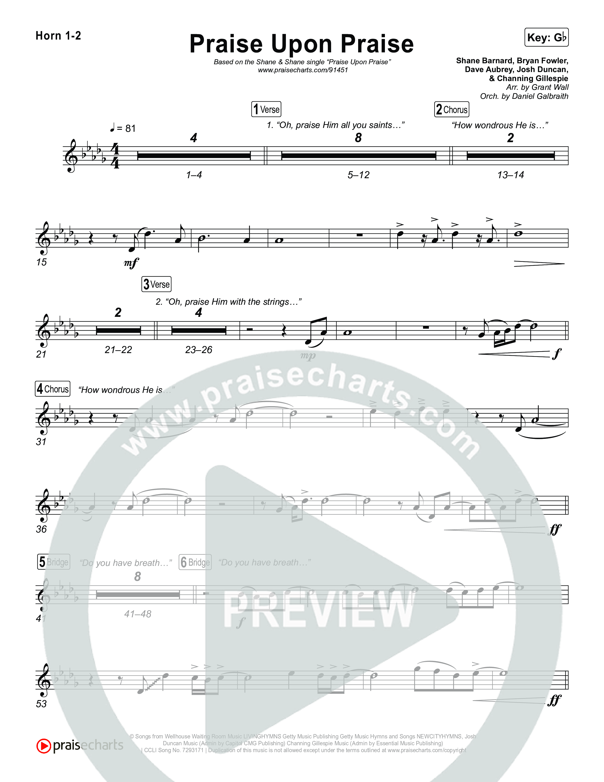 Praise Upon Praise Brass Pack (Shane & Shane)