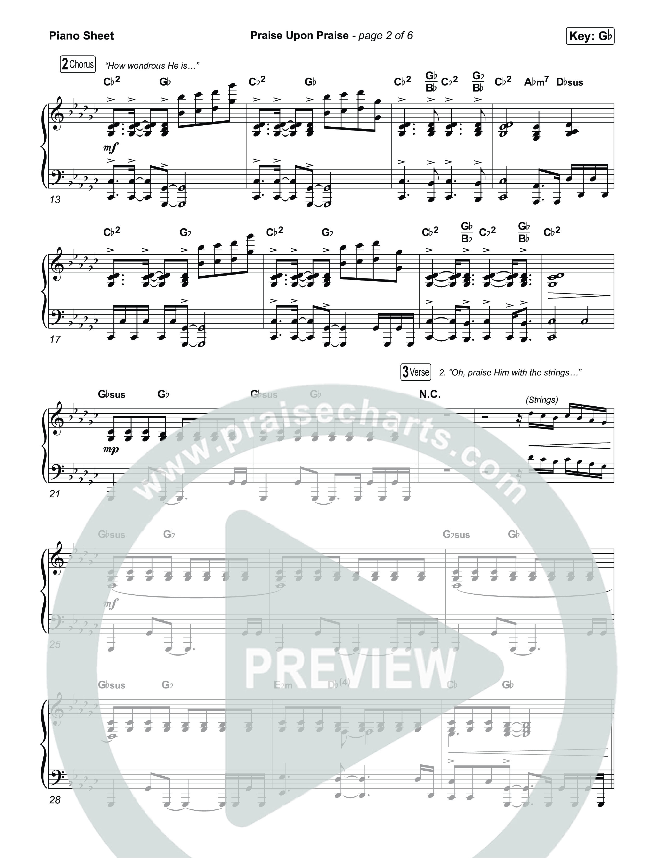 Praise Upon Praise Piano Sheet (Shane & Shane)