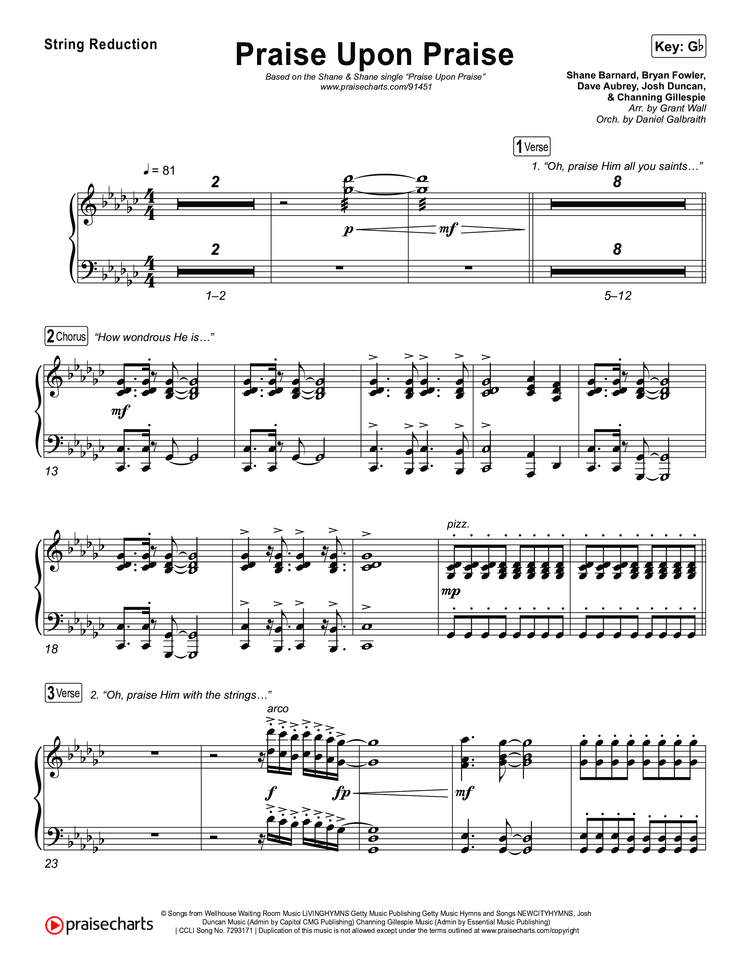 Praise Upon Praise String Reduction (Shane & Shane)