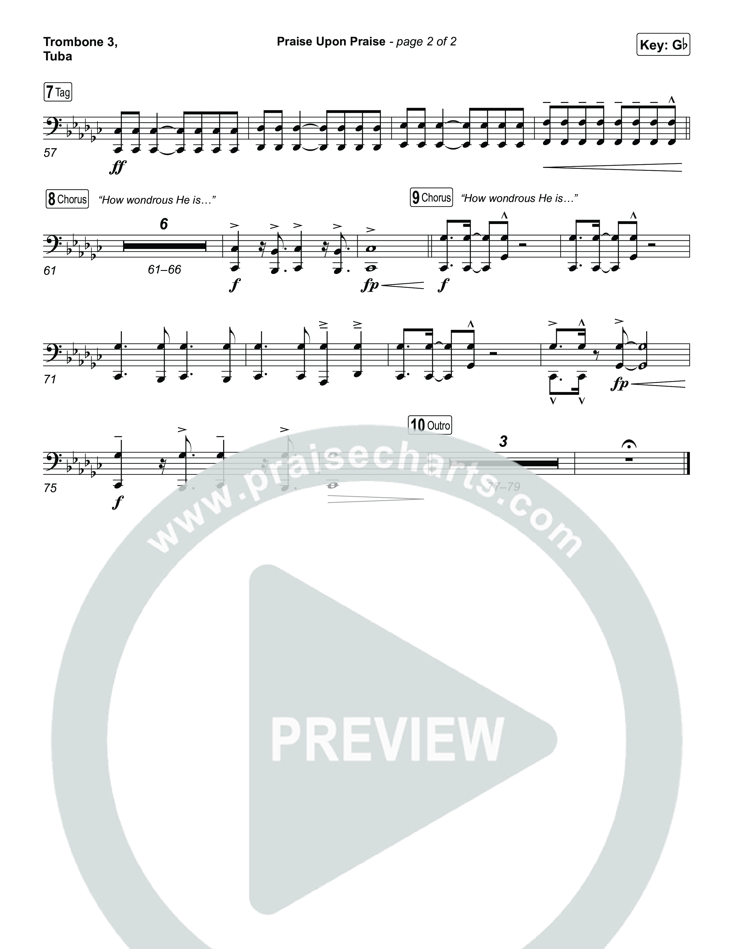 Praise Upon Praise Trombone 3/Tuba (Shane & Shane)