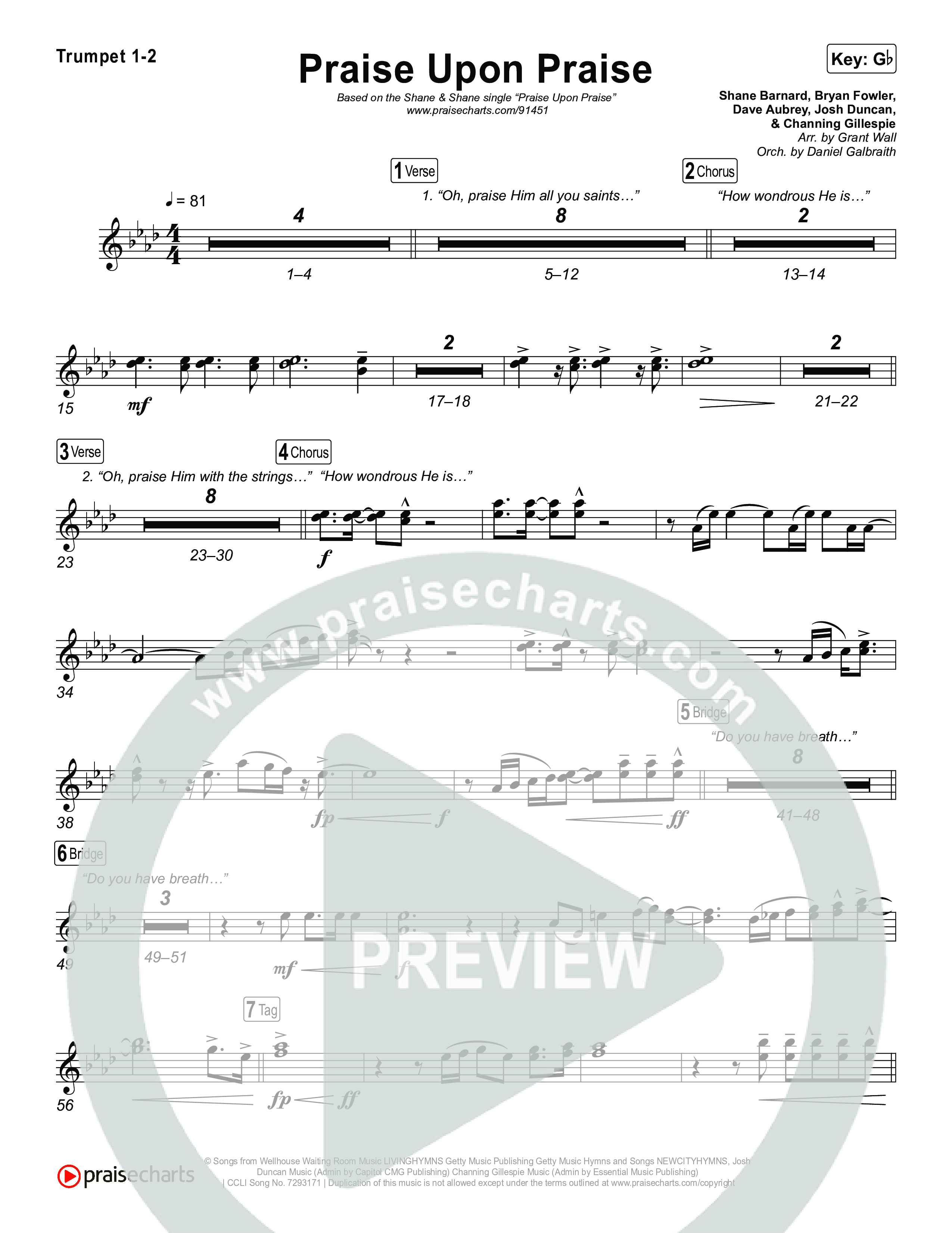 Praise Upon Praise Brass Pack (Shane & Shane)