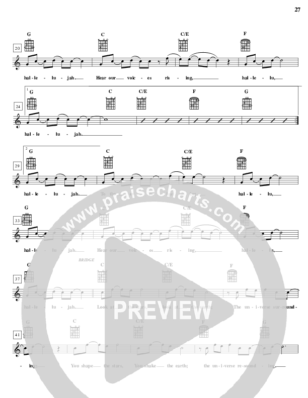 Everlasting Lead Sheet (Parachute Band)