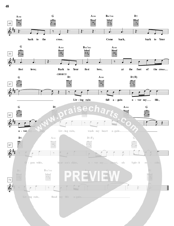 Living Rain Lead Sheet (Parachute Band)
