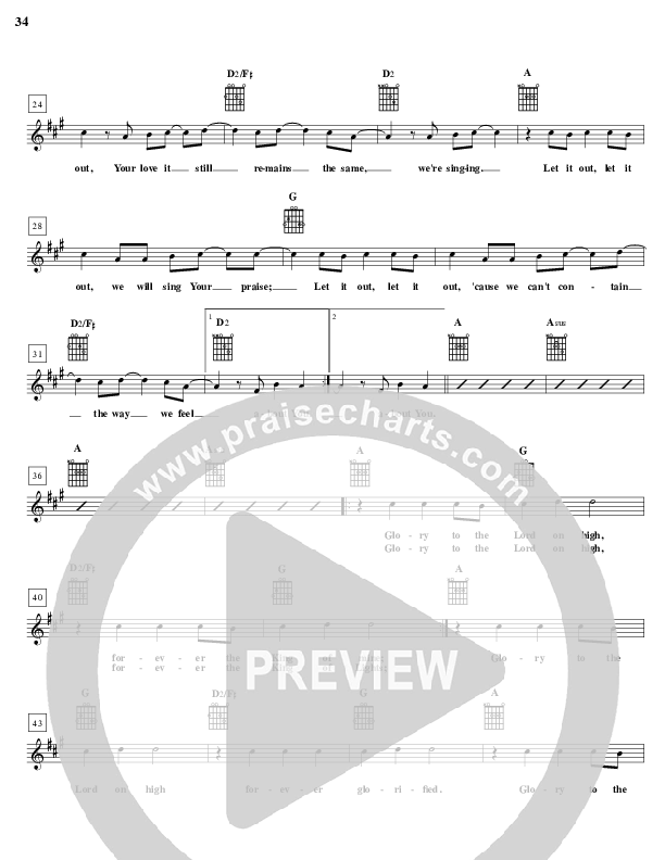 Shout It Out Lead Sheet (Parachute Band)
