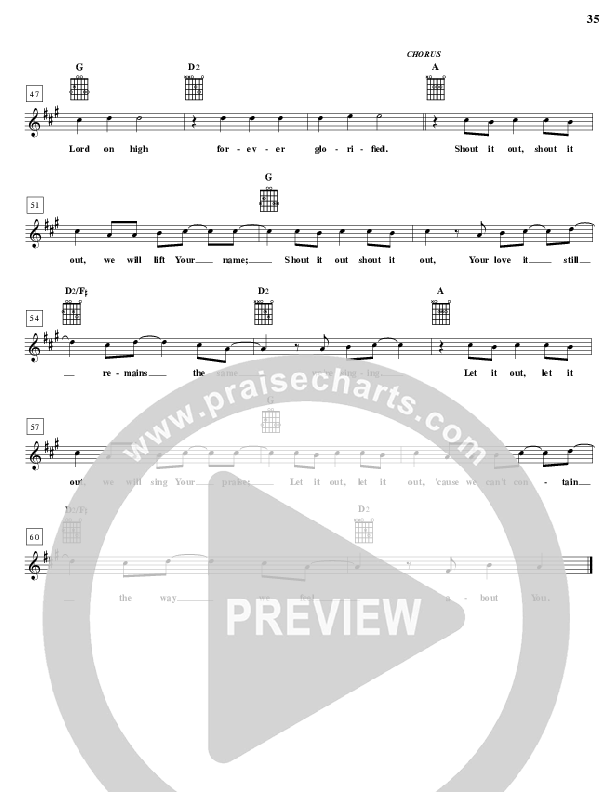 Shout It Out Lead Sheet (Parachute Band)