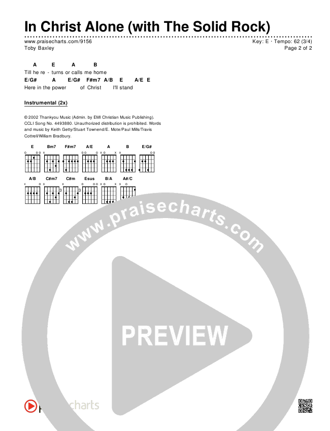In Christ Alone Chords & Lyrics (Toby Baxley)