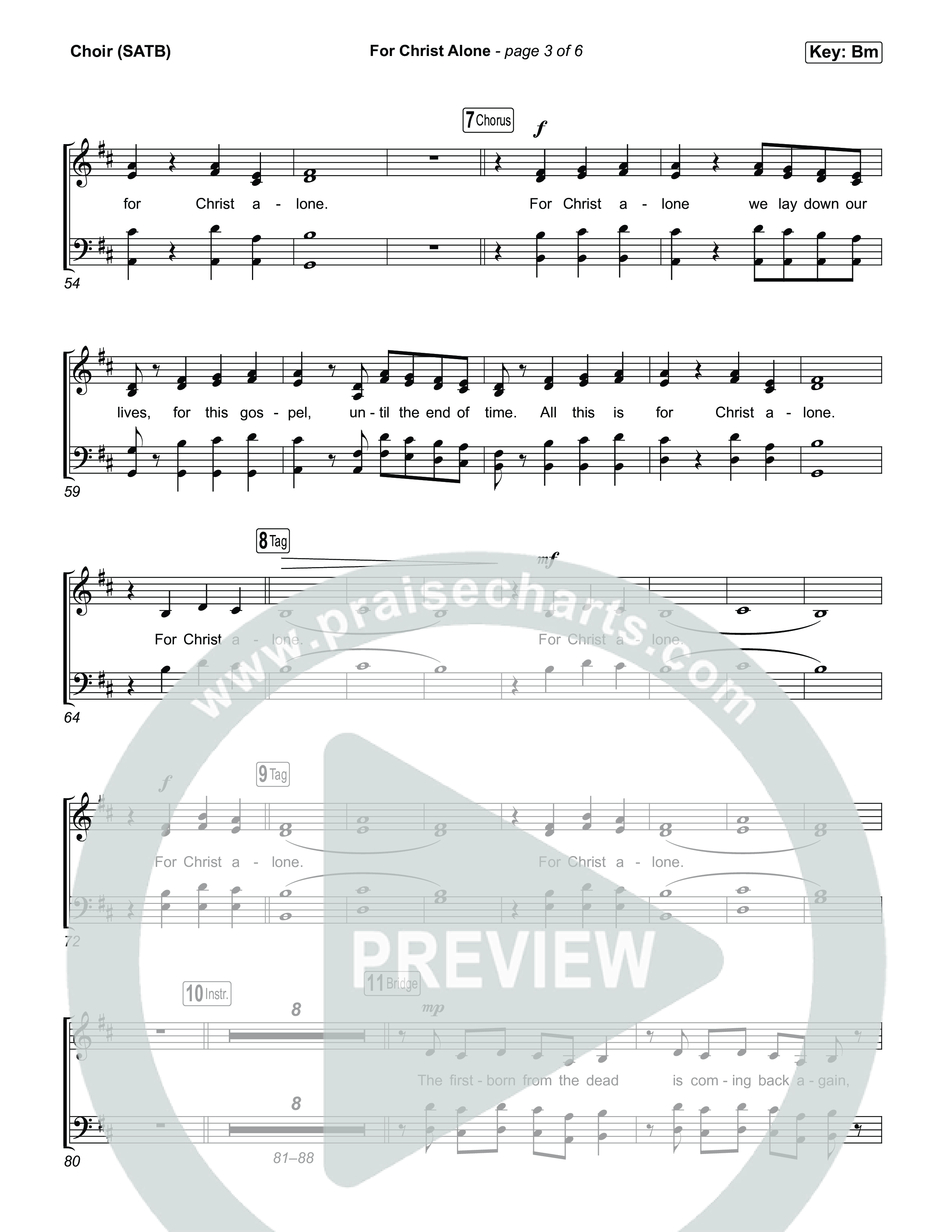 For Christ Alone Choir Sheet (SATB) (All Christ Worship / Jeremy Robinson)